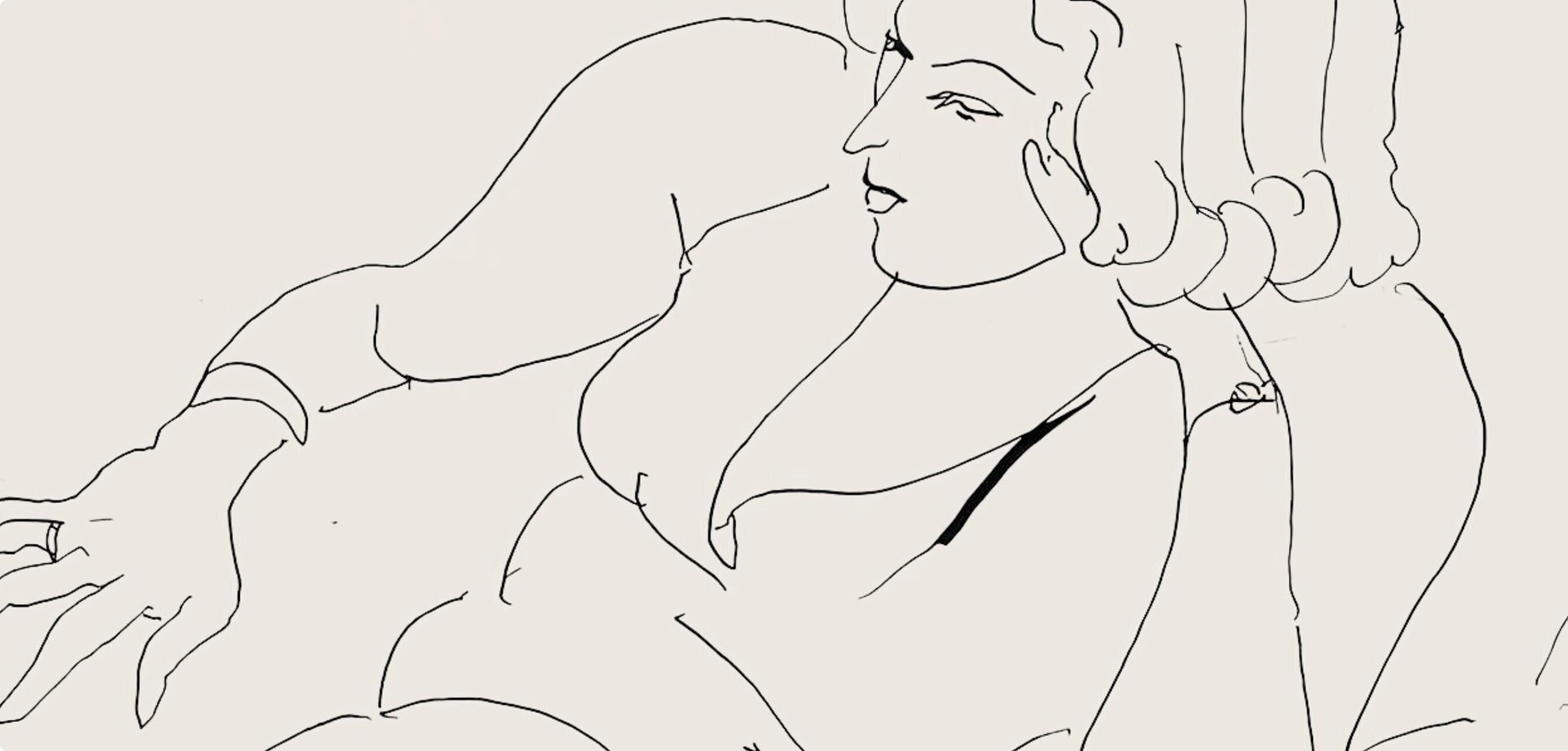 Henri Matisse, Série B, var. 6 (Duthuit 9), Henri Matisse, Dessins, Thèmes et variations, Limited Edition Lithograph
