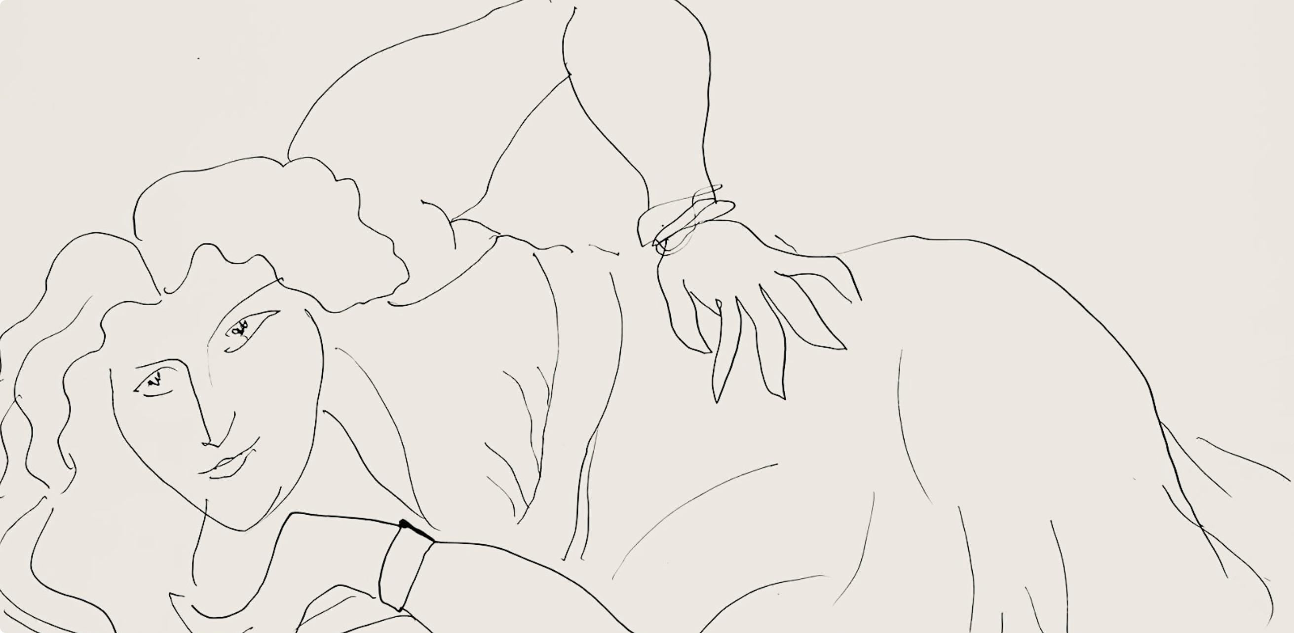 Henri Matisse, Série D, var. 2 (Duthuit 9), Henri Matisse, Dessins, Thèmes et variations, Limited Edition Lithograph