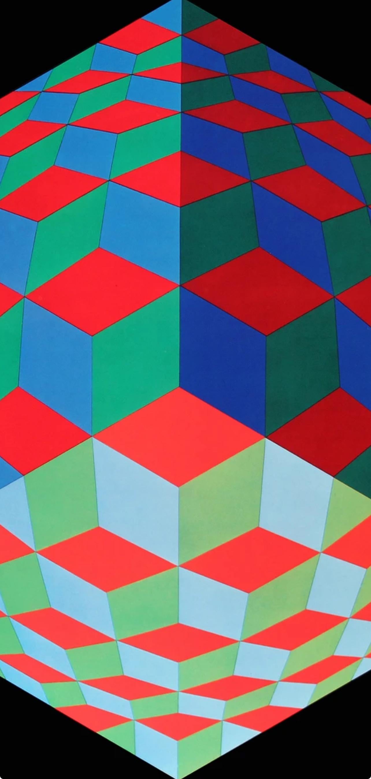 Victor Vasarely, Composition, Progressions II, Limited Edition Héliogravure