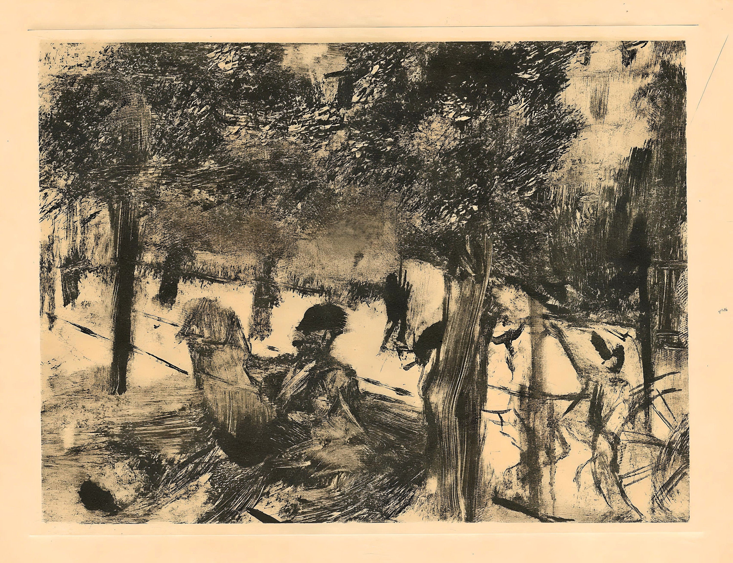 Edgar Degas, Avenue du Bois-de-Bologne, E. Degas Monotypes, Limited Edition Monotype