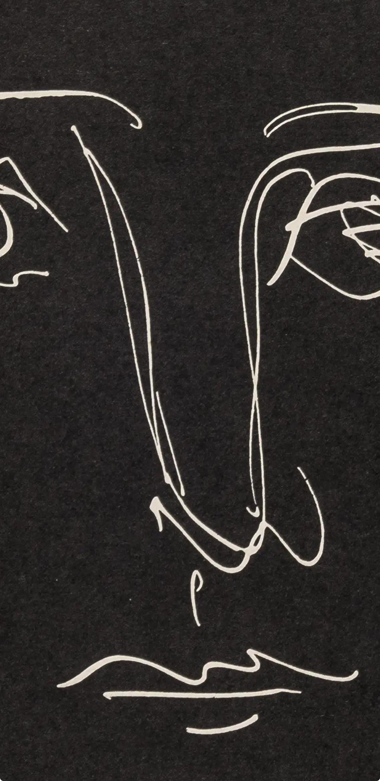 Pablo Picasso, Pour Roby, Noir (Bloch 680; Cramer 57), L'Âge de Soleil, Limited Edition Engraving