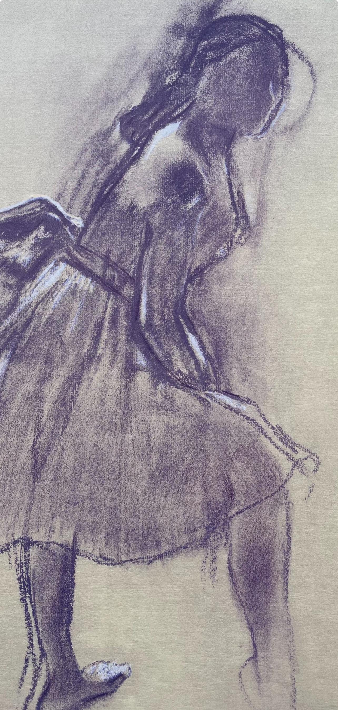 Edgar Degas, Dancer standing, in profile, Ten Ballet Sketches, Limited Edition Lithograph