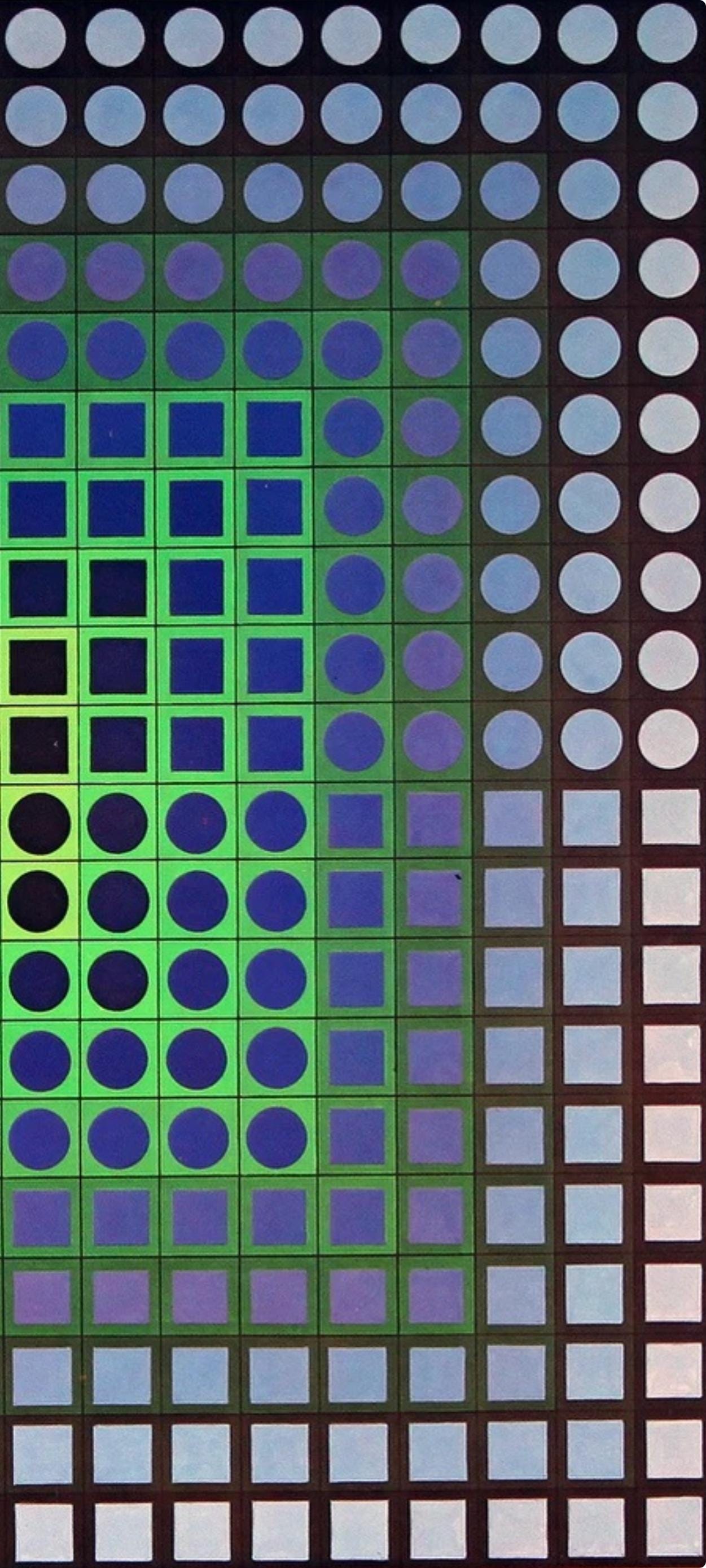 Victor Vasarely, Composition, Folklore Planétaire, Limited Edition Héliogravure