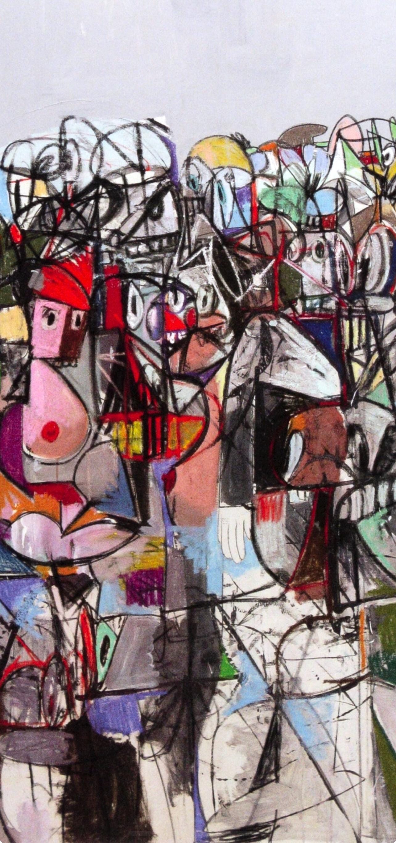 George Condo, Compression I, Drawing Paintings, Limited Edition Four Color Process Print