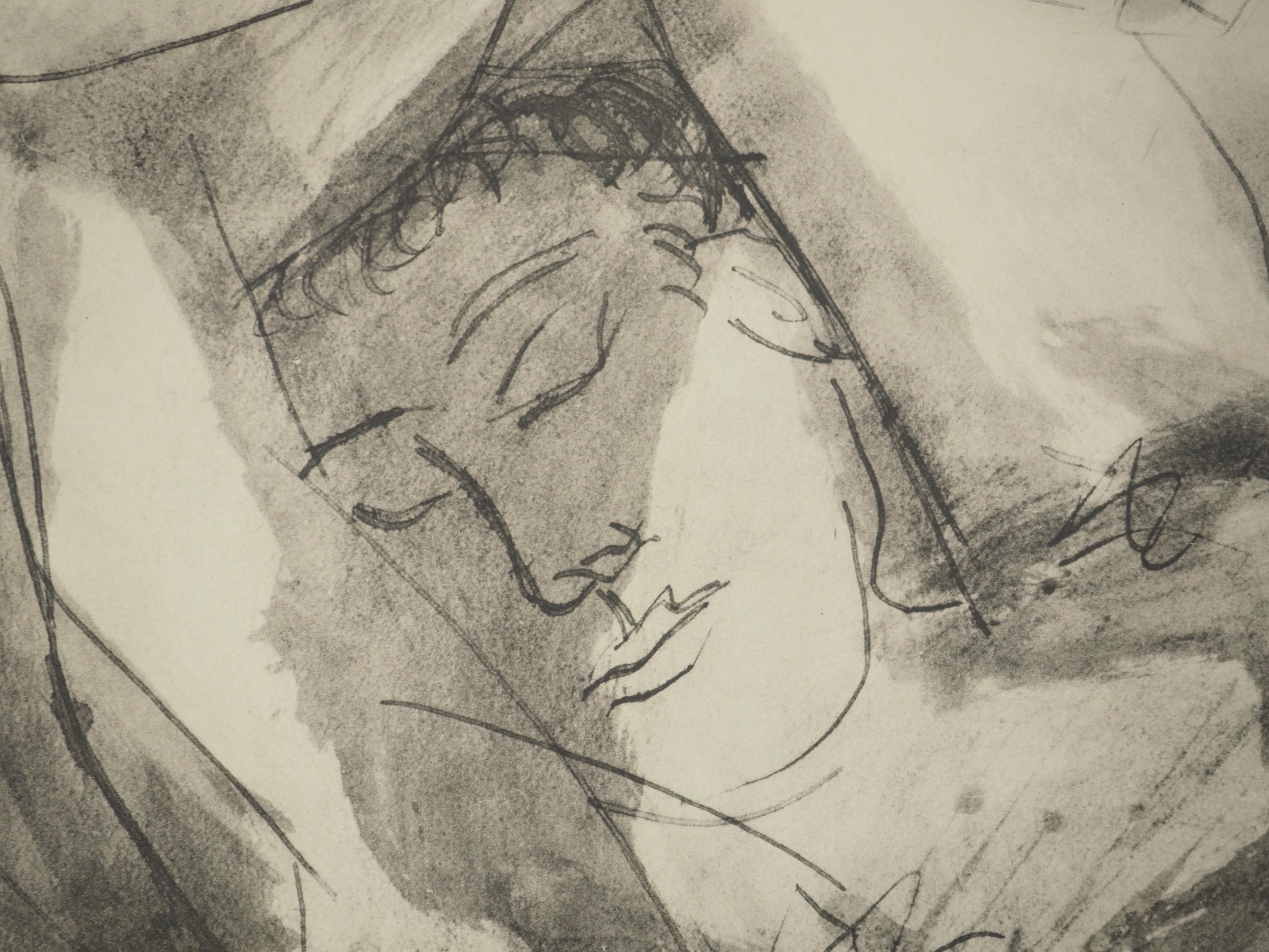 Pablo Picasso, Composition (Orozco 238), Picasso, La flûte double, Limited Edition Lithograph