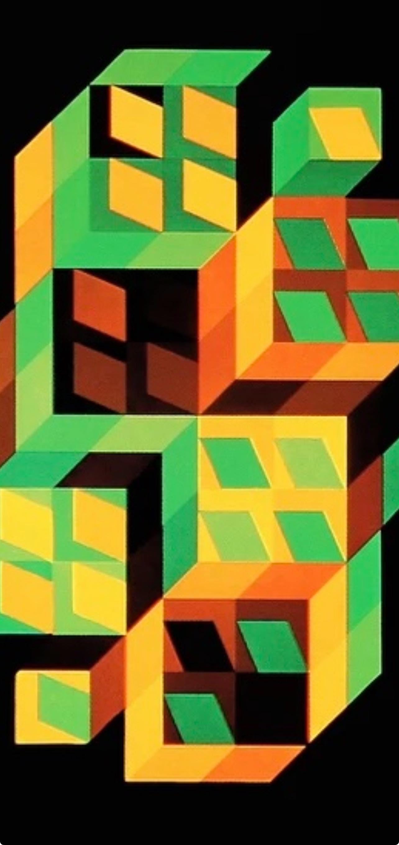 Victor Vasarely, Composition, Hommage à Hexagone, Limited Edition Héliogravure