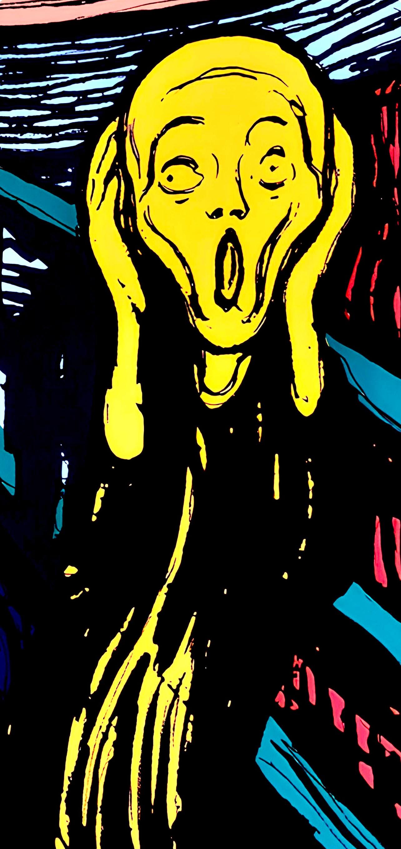 Andy Warhol, The Scream (after Edvard Munch), Orange, Official Limited Edition, Sunday B. Morning, Silkscreen
