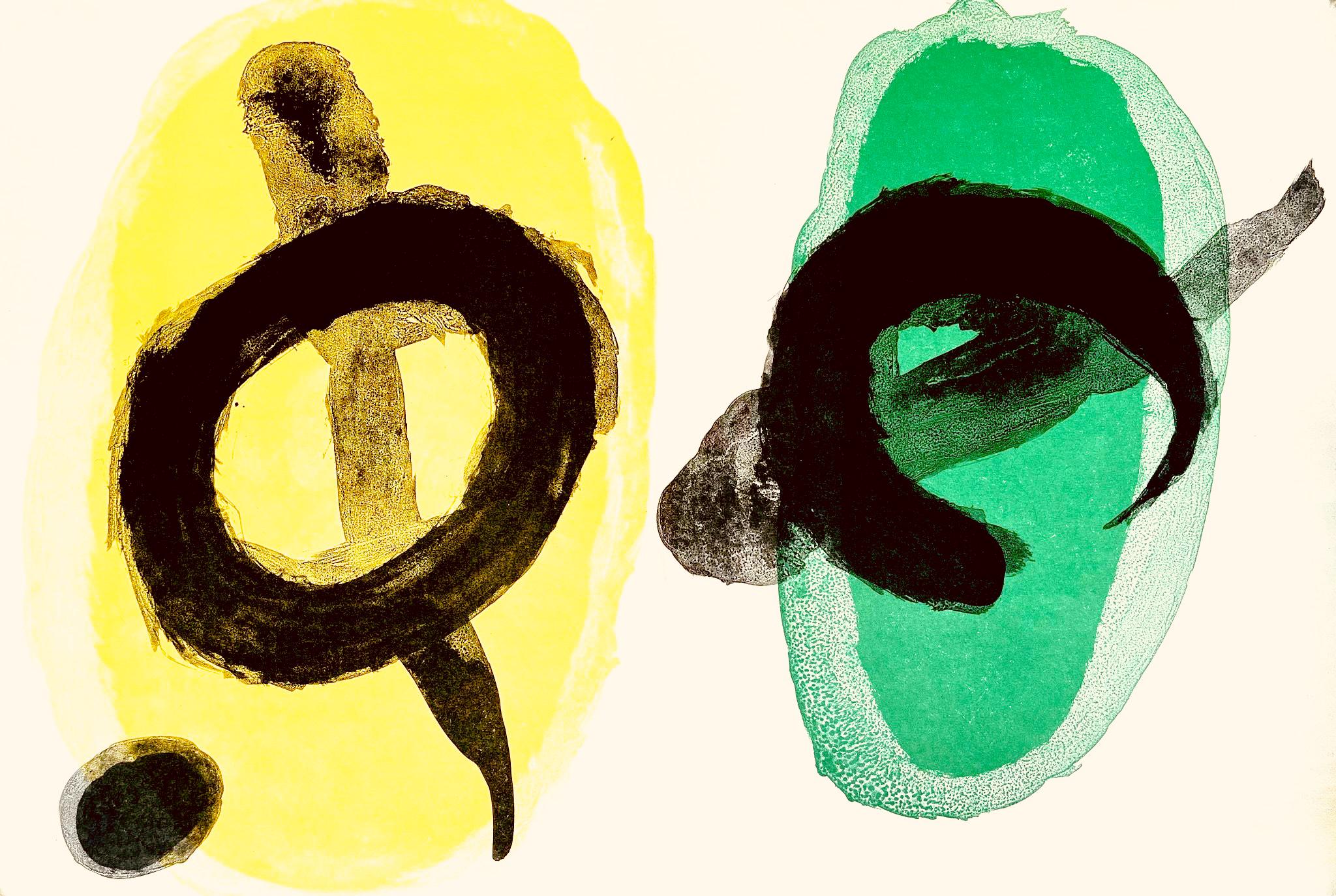 Joan Miró, Yellow and Green (Mourlot 298, 300), Derrière le miroir, Limited Edition Lithograph