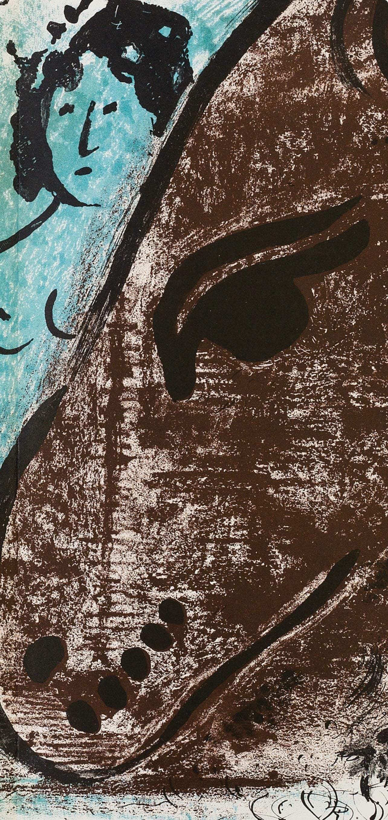 Marc Chagall, Composition (Cramer 21; Mourlot 61), Derrière le miroir, Limited Edition Lithograph