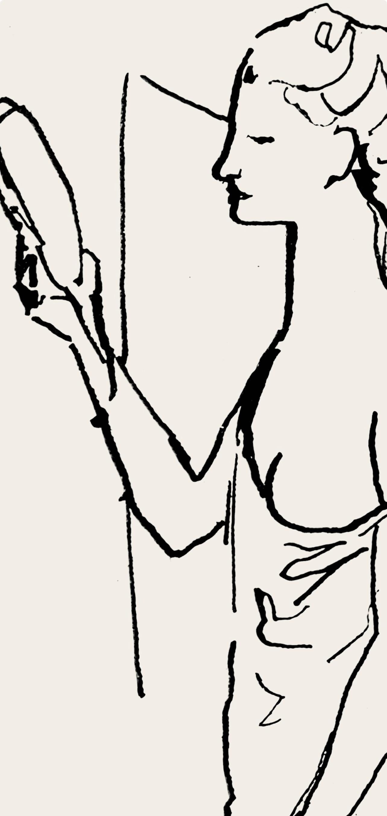 Pablo Picasso, Composition (Hodorisch B2), Le manuscrit trouvé dans un chapeau, Limited Edition Lithograph