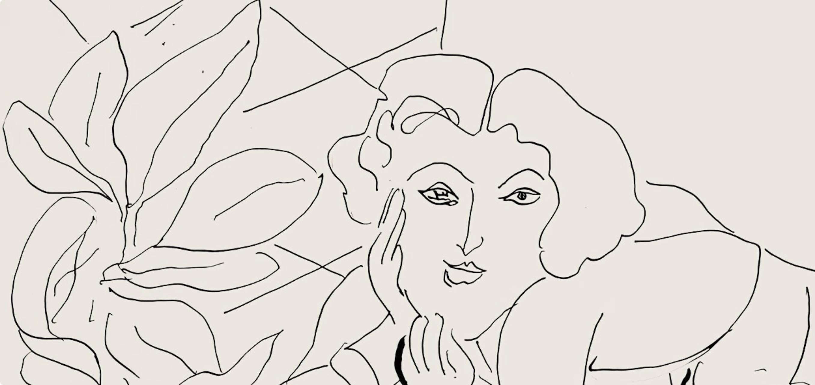 Henri Matisse, Série C, var. 2 (Duthuit 9), Henri Matisse, Dessins, Thèmes et variations, Limited Edition Lithograph