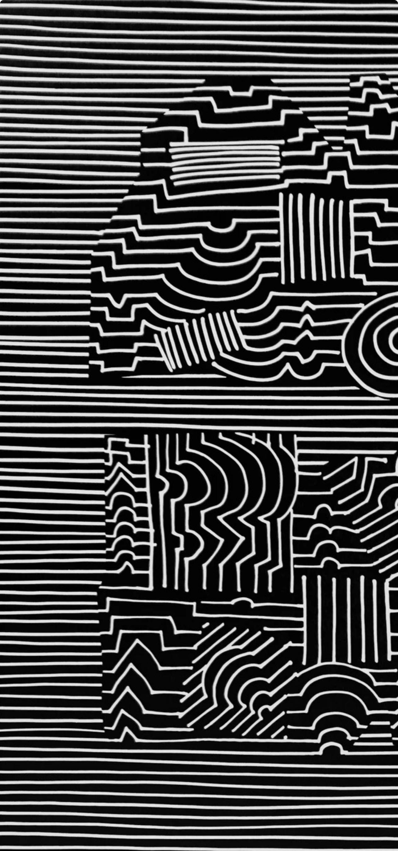 Victor Vasarely, Composition, Ondulatoires, Limited Edition Héliogravure