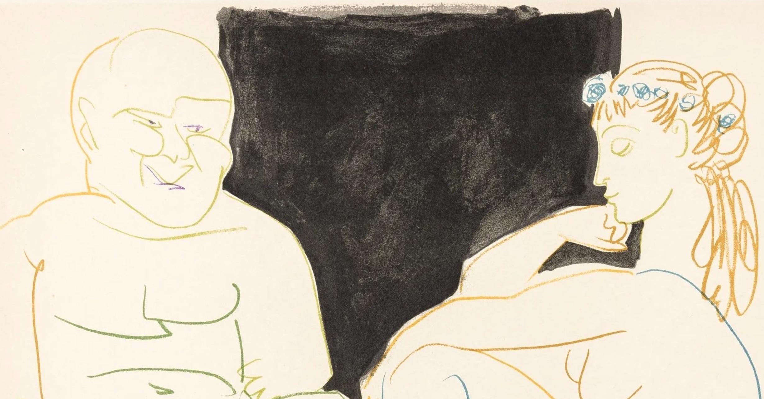 Pablo Picasso, Composition, Picasso and the Human Comedy, Verve: Revue Artistique et Littéraire, Limited Edition Lithograph