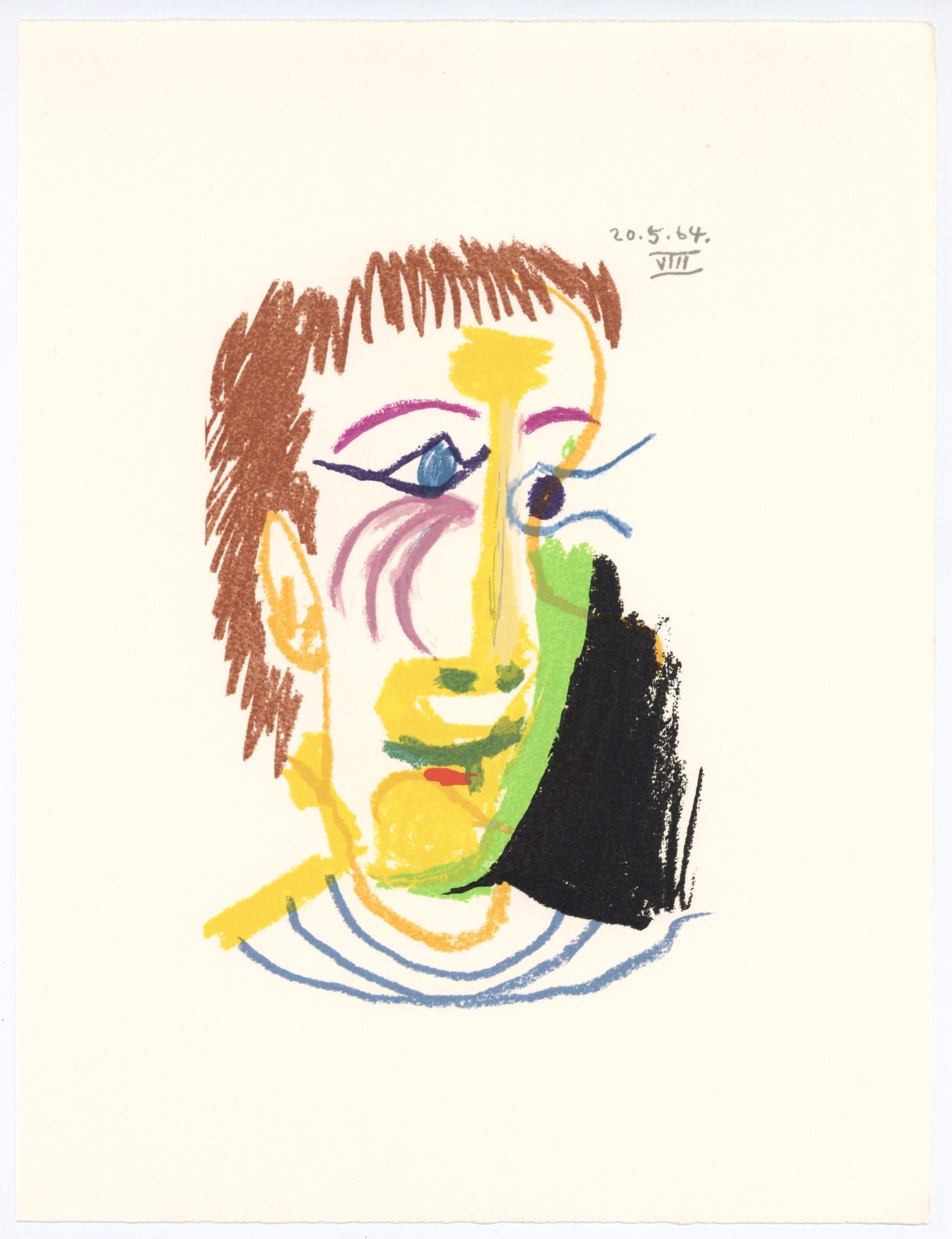 Pablo Picasso, Composition, Le Goût du Bonheur (Cramer 148; Bloch 2013), Limited Edition Mixed Media Lithograph