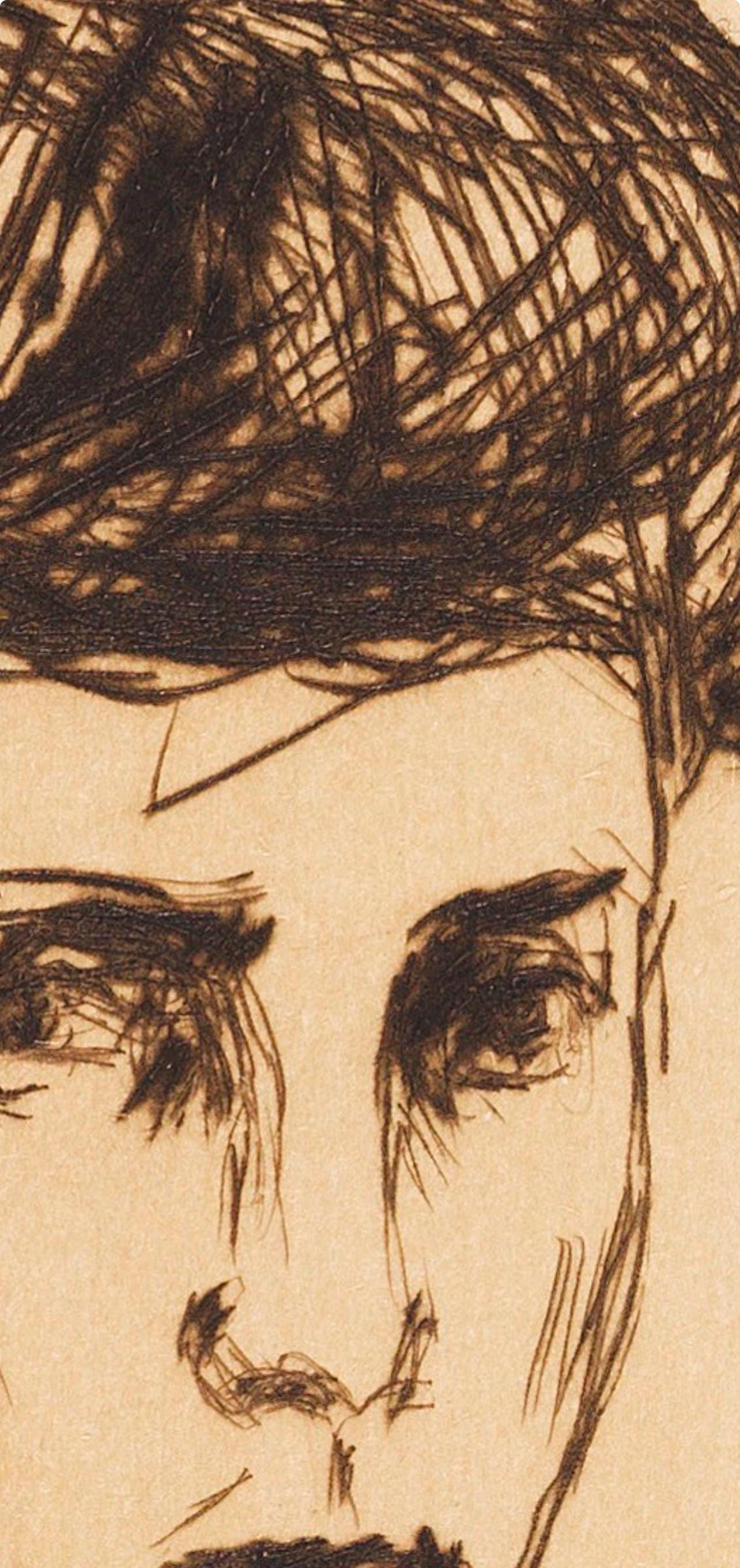 Edvard Munch, Kvinnehode (Schiefler 259; Woll 288), Limited Edition Etching