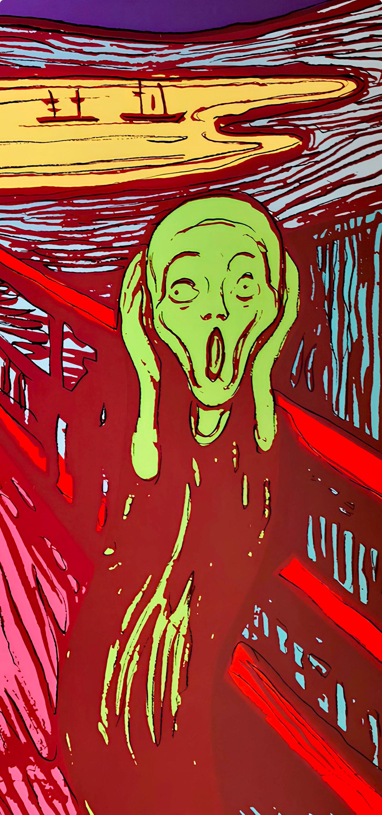 Andy Warhol, The Scream (after Edvard Munch), Green, Official Limited Edition, Sunday B. Morning, Silkscreen