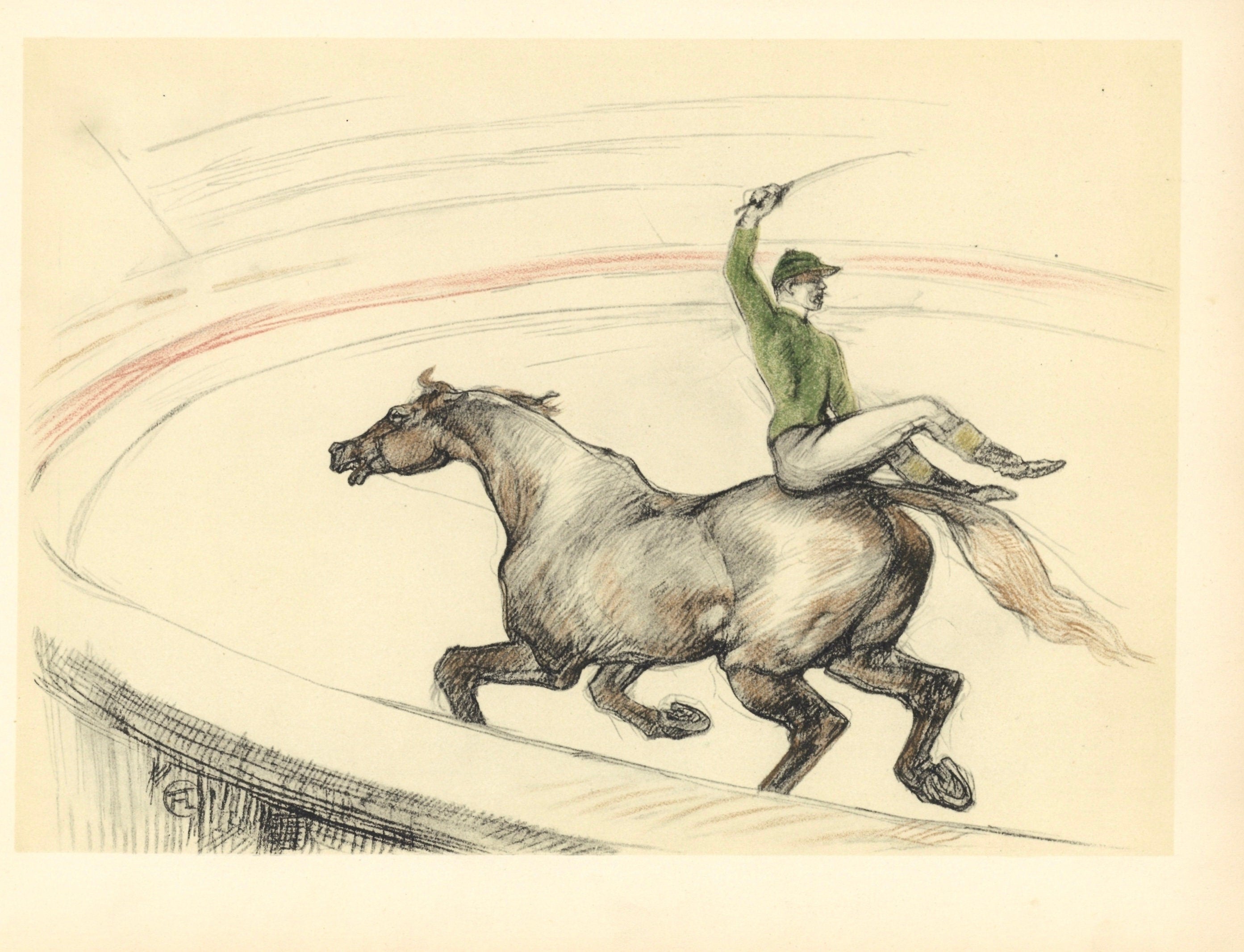 Henri de Toulouse-Lautrec, Jockey, The Circus by Toulouse-Lautrec, Limited Edition Lithograph