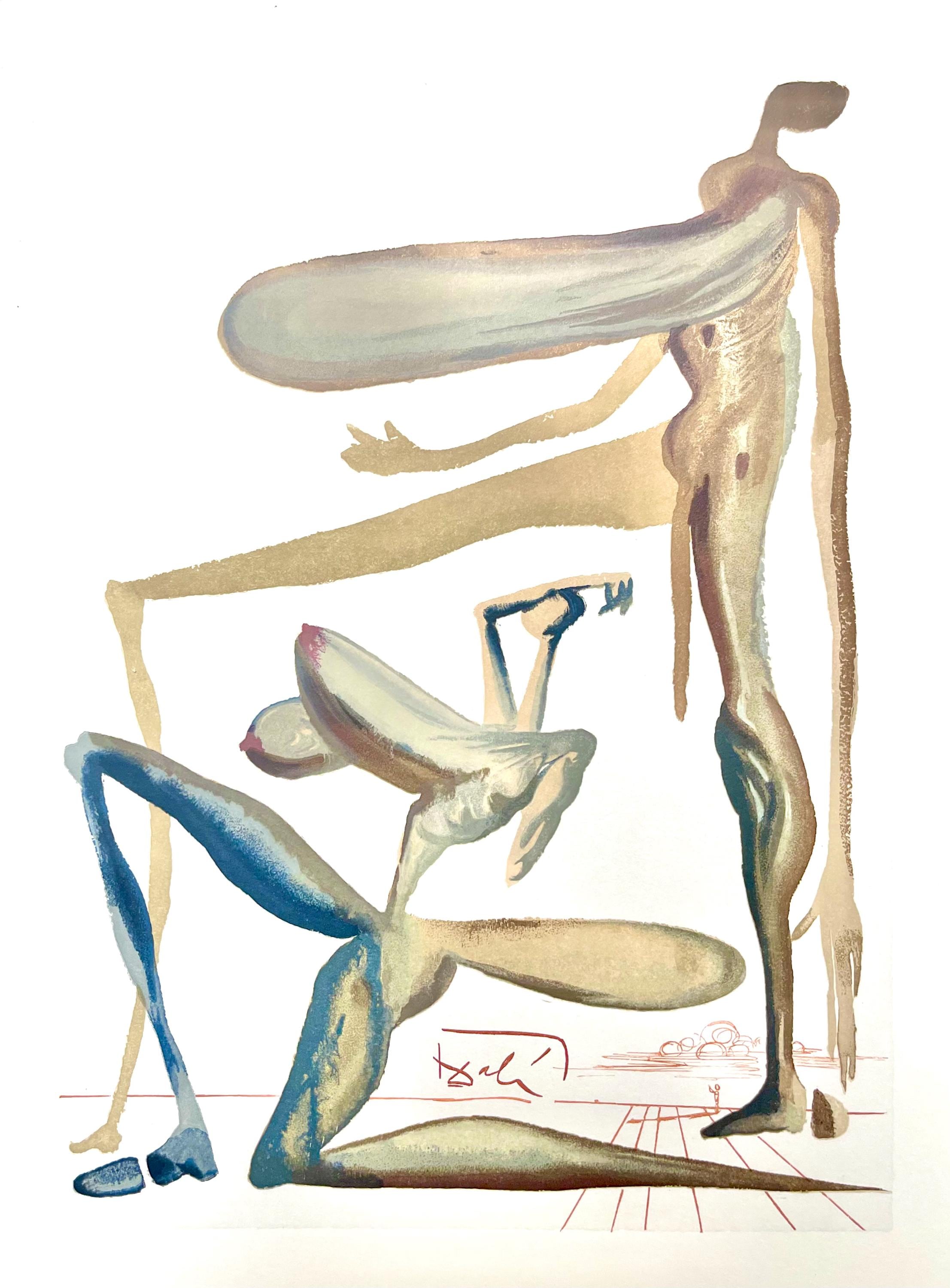 Salvador Dali, Fegefeuer XXII (Field 189-200; Michler/Löpsinger 1039-1138), Die Göttliche Komödie, Signed, Limited Edition Woodcut