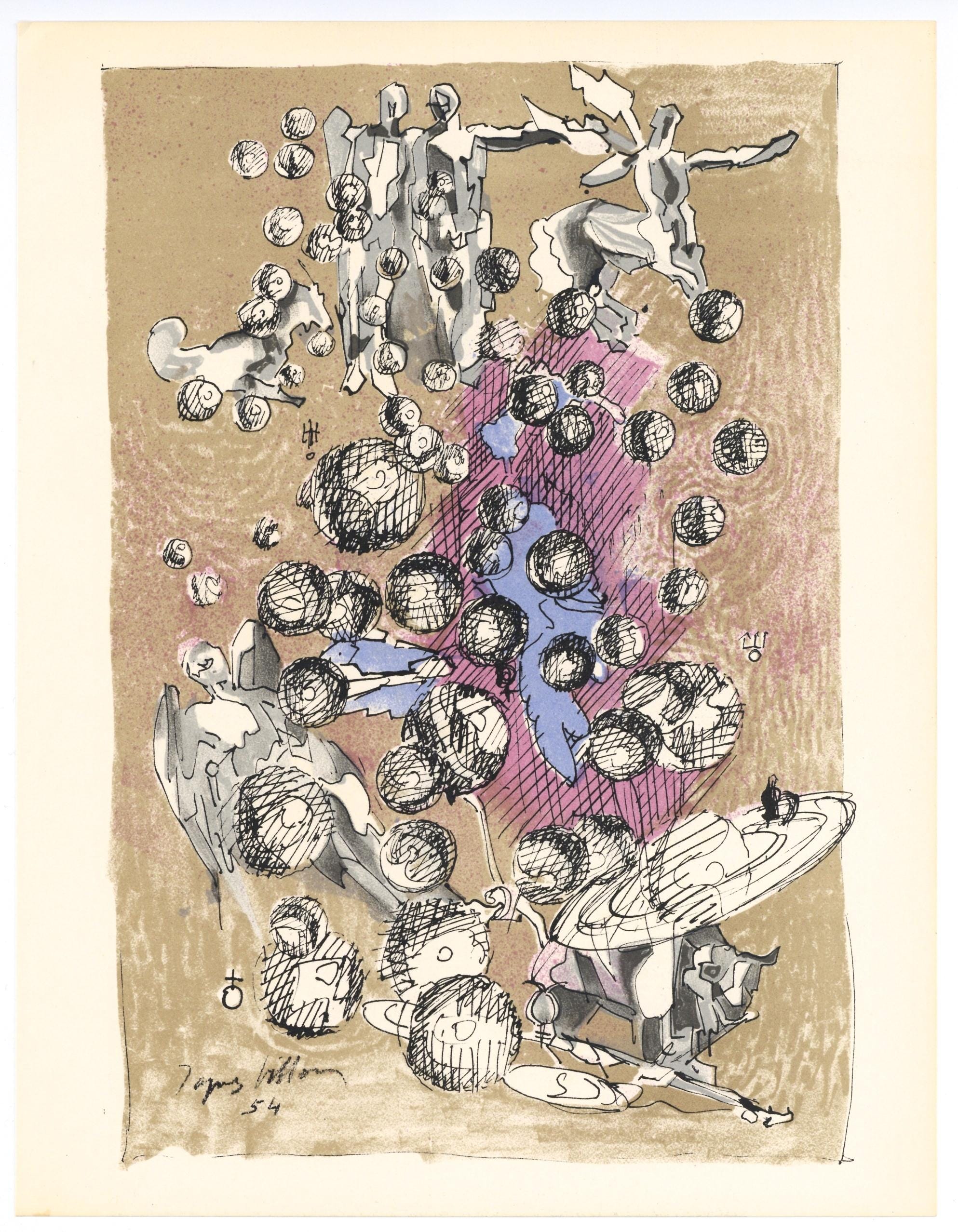 Jacques Villon, Composition, XXe siècle, Limited Edition Lithograph