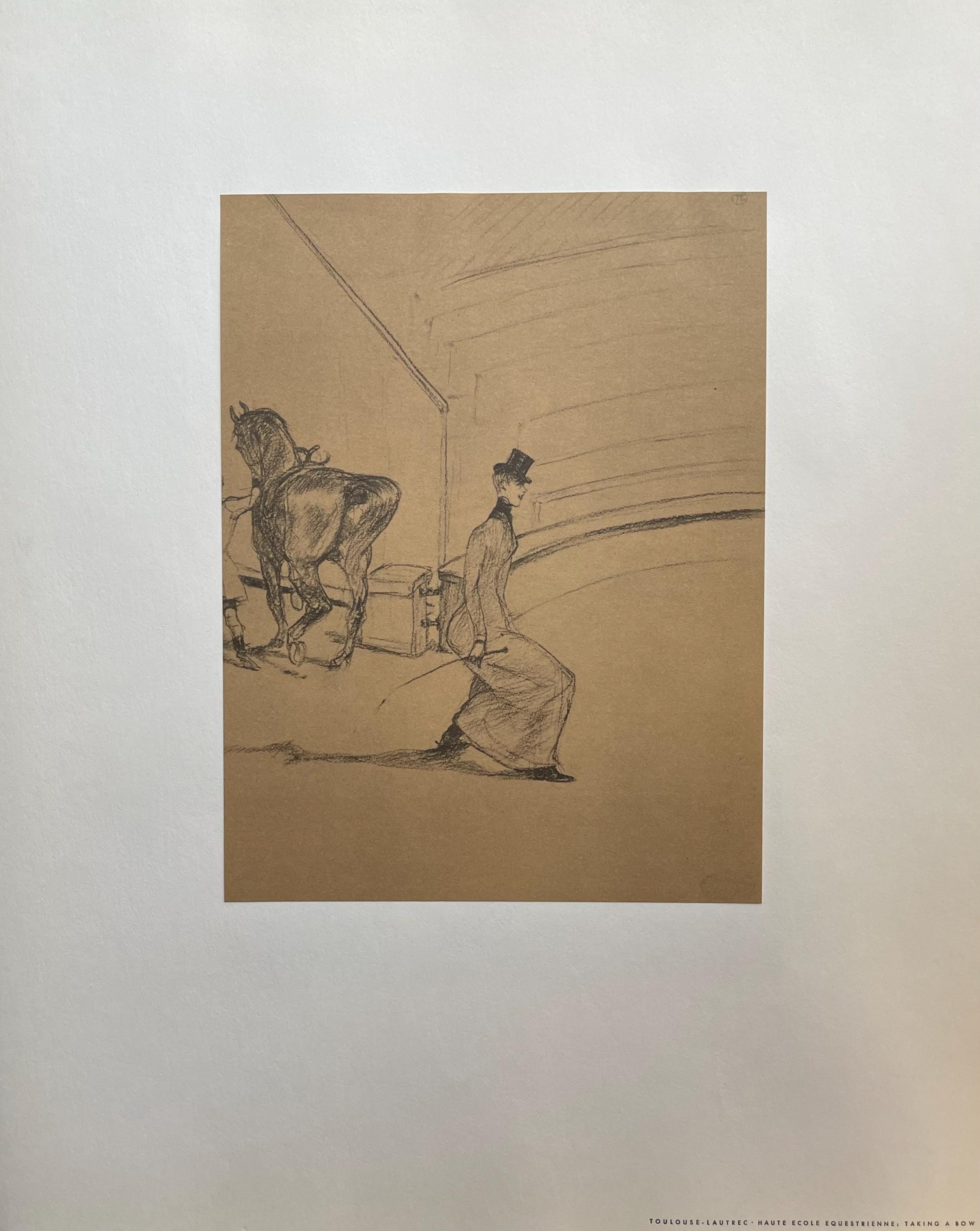 Henri de Toulouse-Lautrec, Haute École Equestrienne: Taking a Bow, Henri de Toulouse-Lautrec, At the Circus, Limited Edition Lithograph