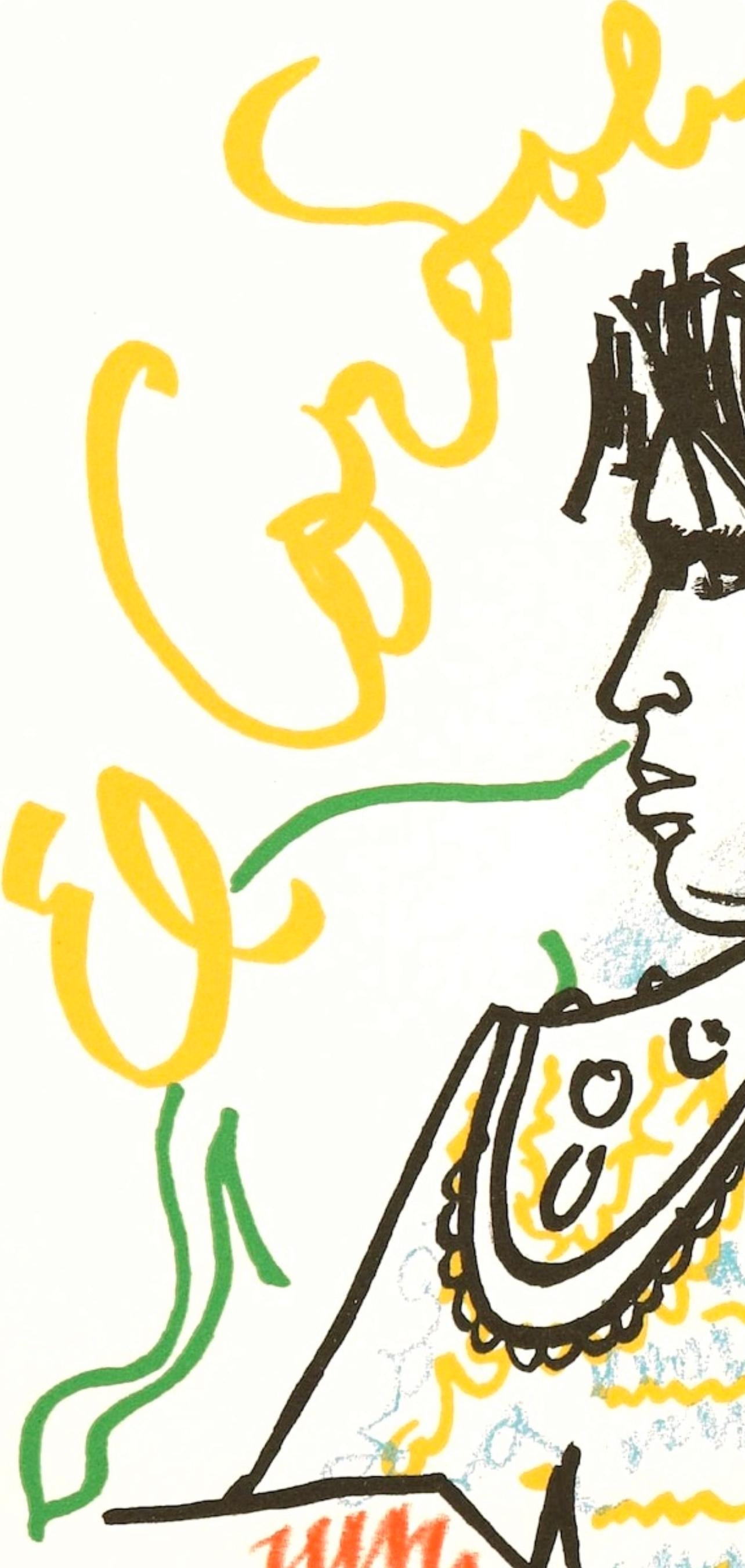 Jean Cocteau, Composition, Taureaux, Limited Edition Lithograph