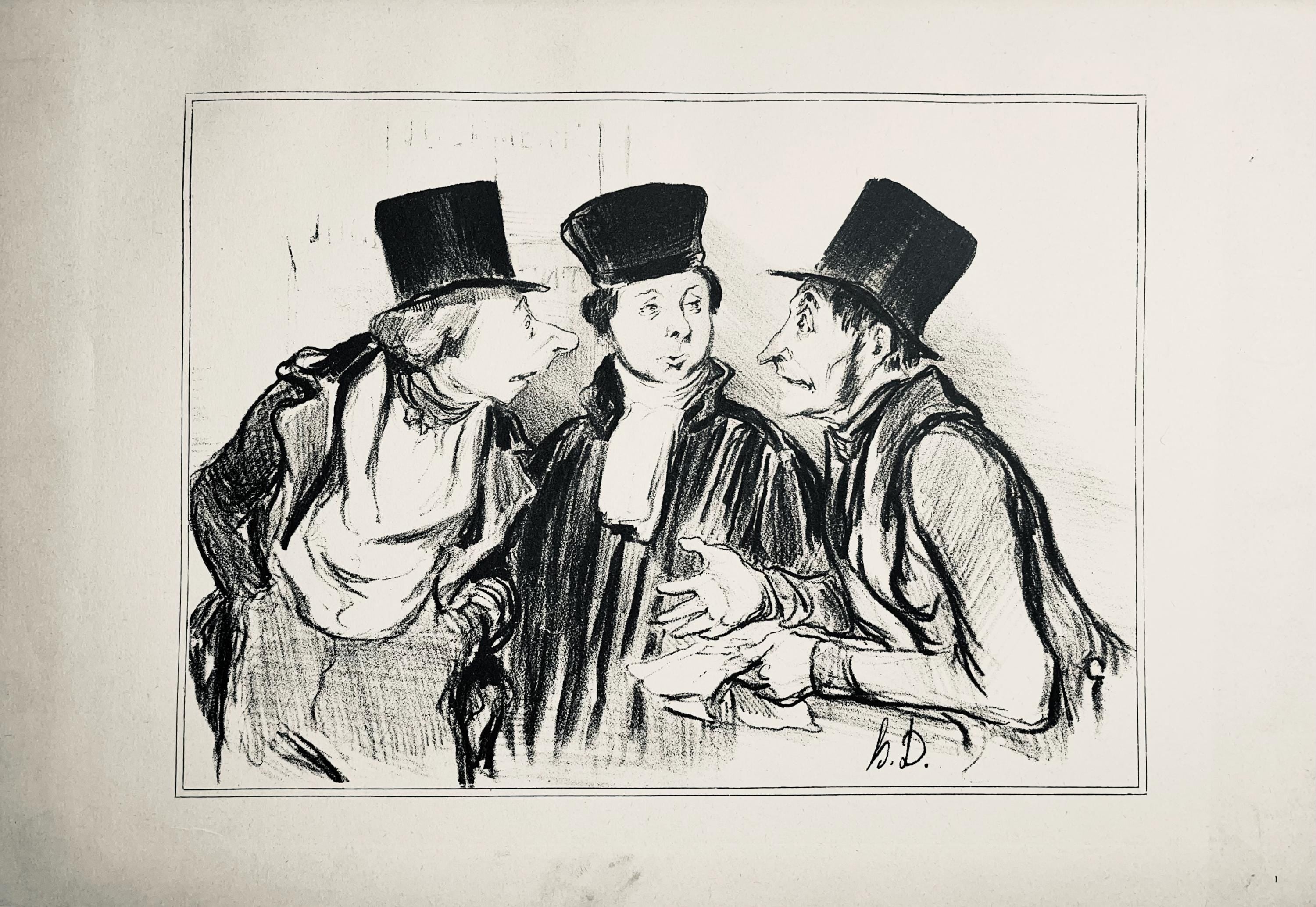 Honoré Daumier, Composition, Honoré Daumier, Law and Justice, Limited Edition Lithograph
