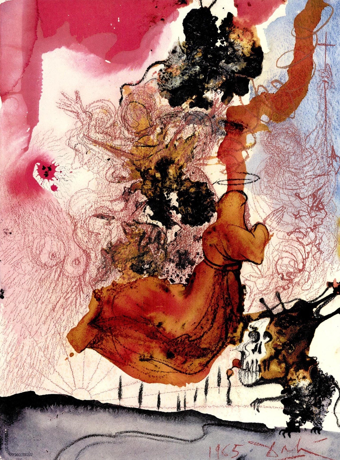 Salvador Dali, Composition (Michler/Löpsinger 1600; Field 69-3), Biblia Sacra, Limited Edition Lithograph