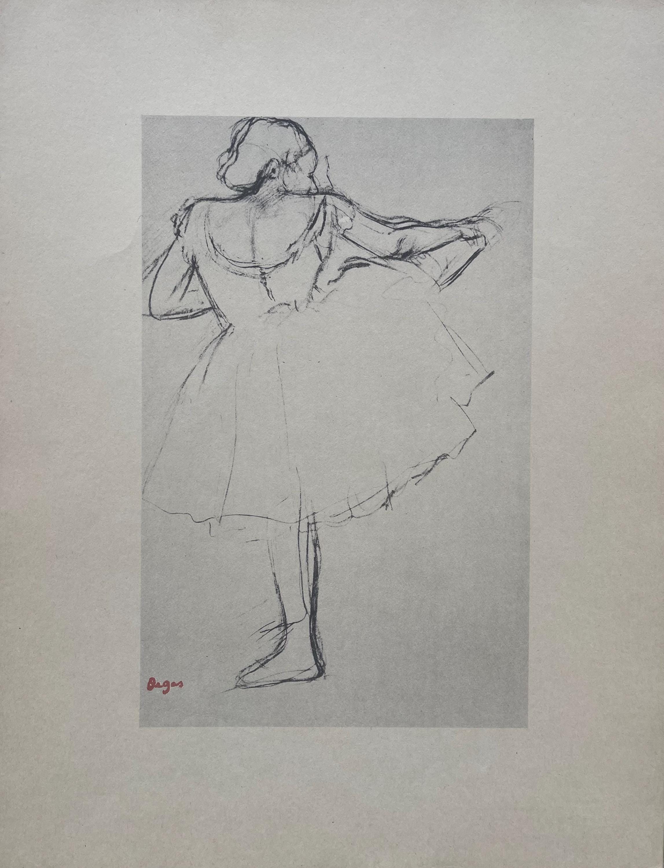 Edgar Degas, Dancer at the bar, Ten Ballet Sketches, Limited Edition Lithograph