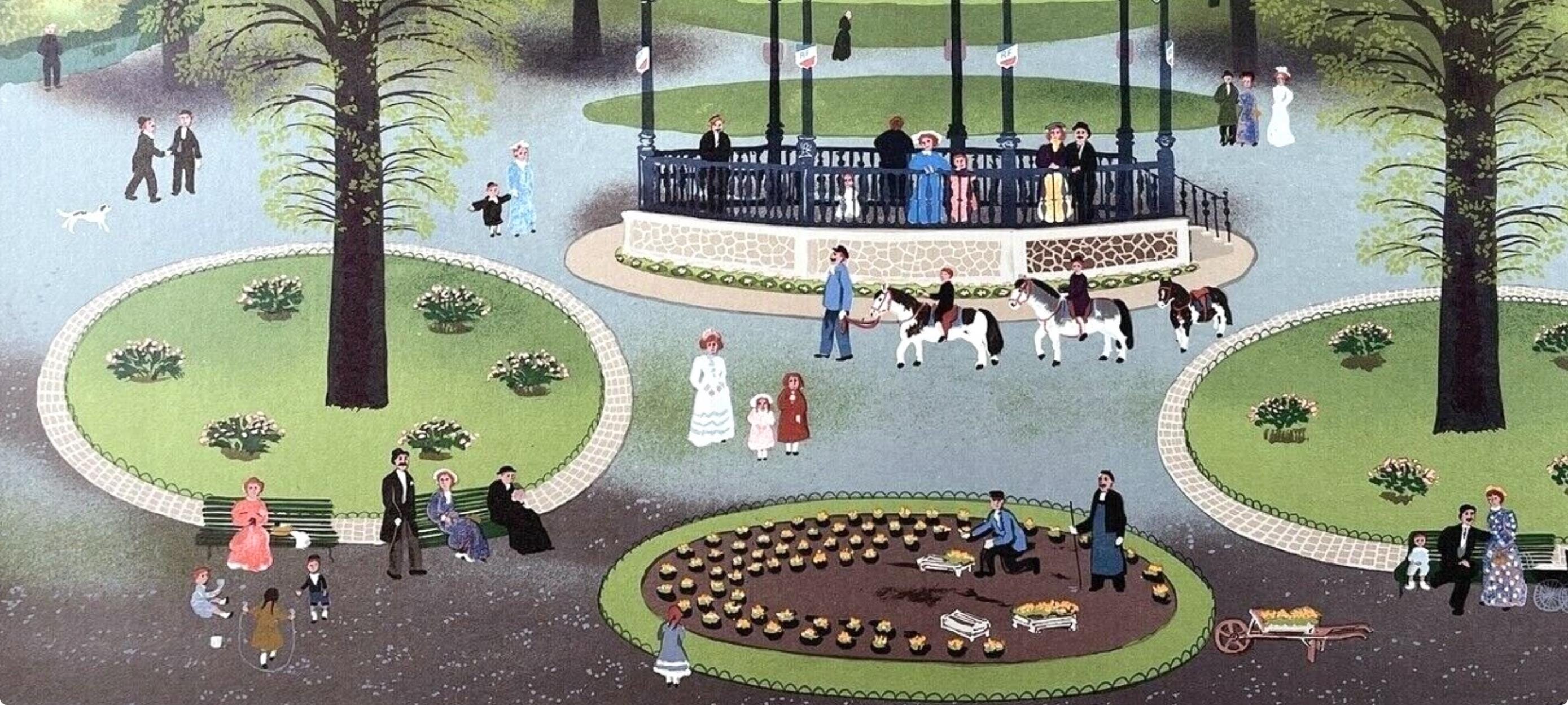 Michel Delacroix, Le Kiosque, Limited Edition Lithograph