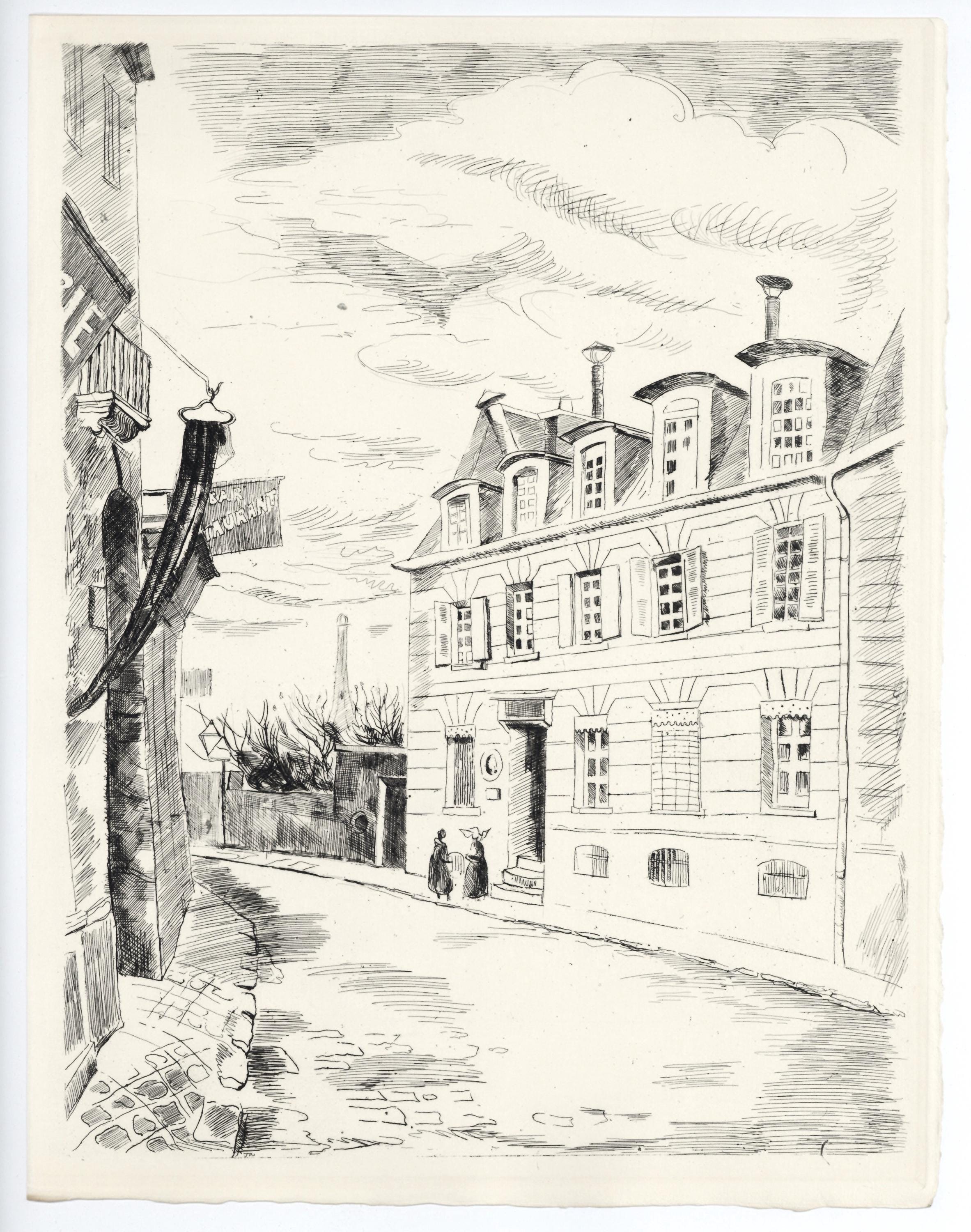 Edmond Céria, Songes de Passy, A La gloire à Paris, Limited Edition Etching