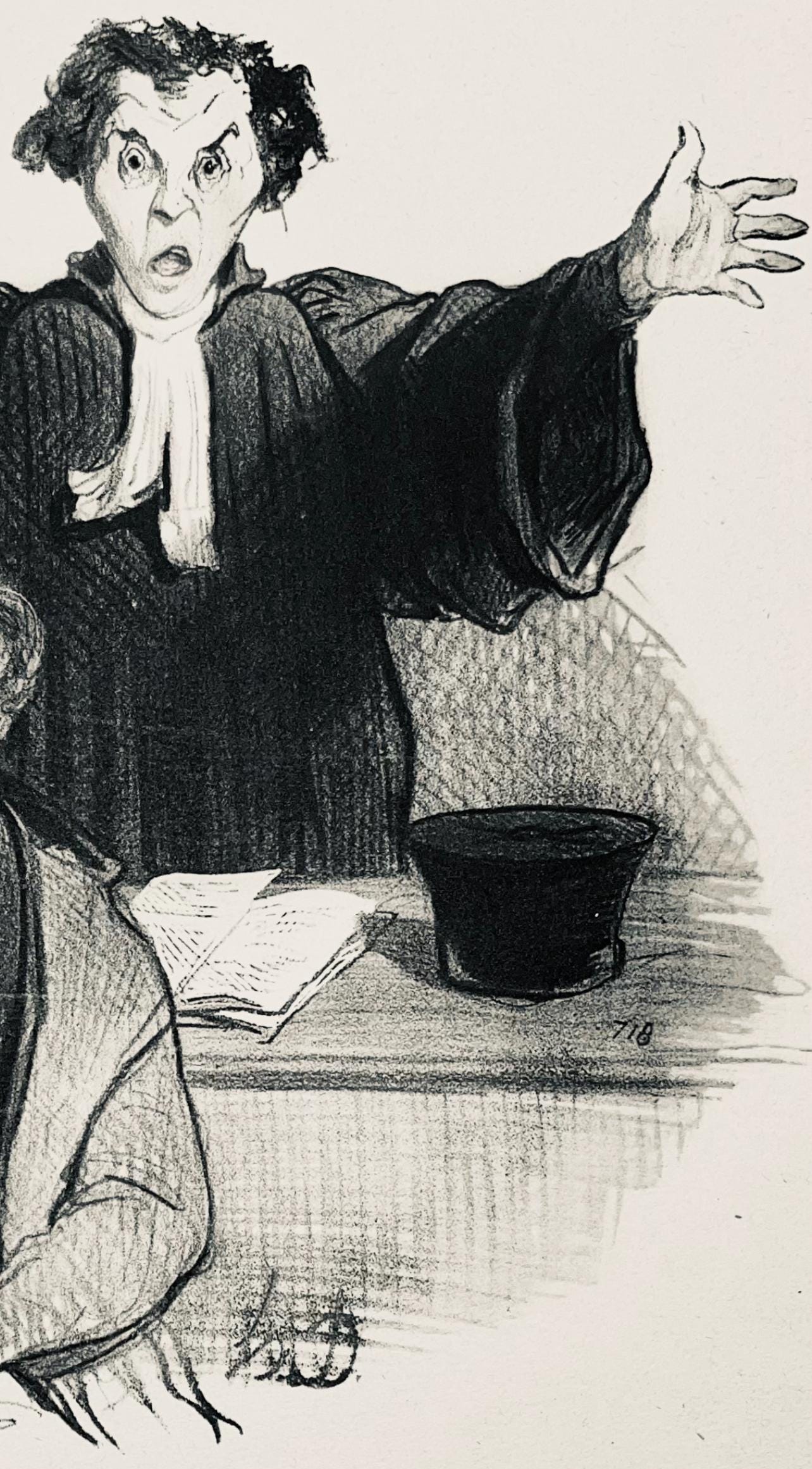 Honoré Daumier, Composition, Honoré Daumier, Law and Justice, Limited Edition Lithograph