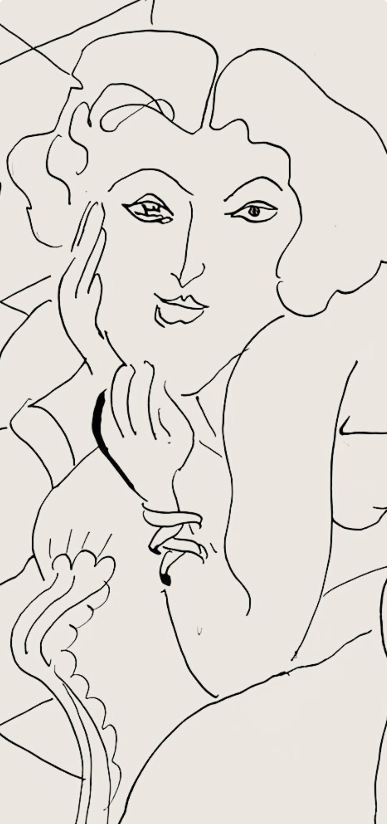 Henri Matisse, Série C, var. 2 (Duthuit 9), Henri Matisse, Dessins, Thèmes et variations, Limited Edition Lithograph