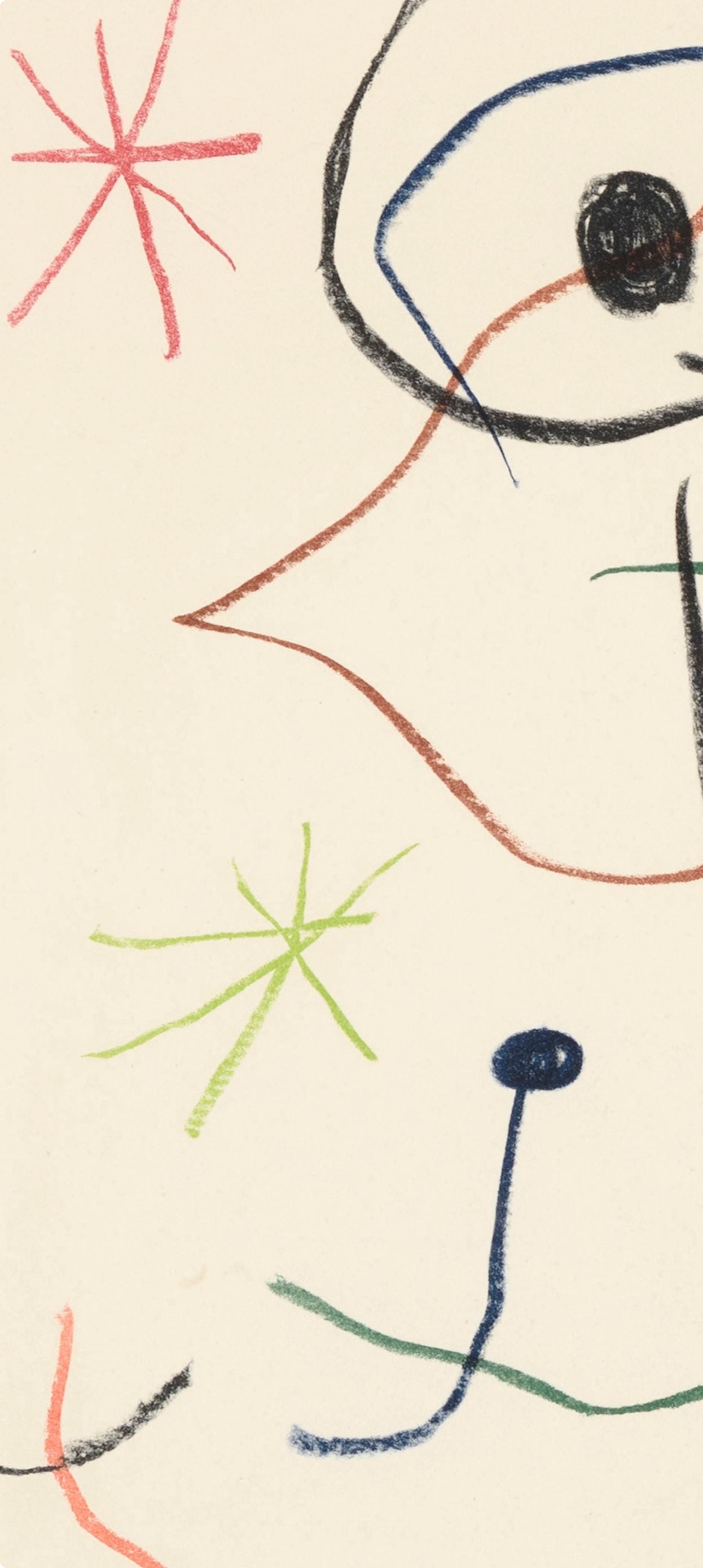 Joan Miró, Composition, Les Peintres mes amis, Limited Edition Lithograph