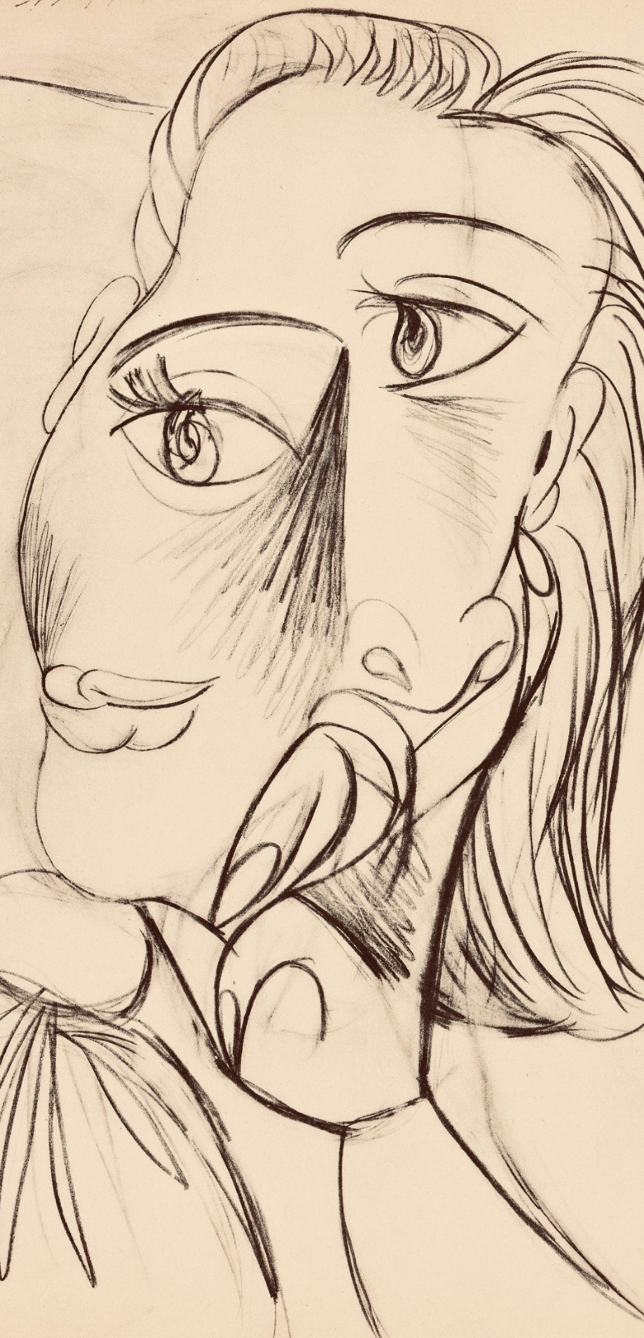 Pablo Picasso, Composition, Carnet de dessins de Picasso, Cahiers d’Art, Limited Edition Lithograph