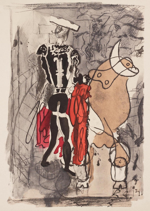 Georges Braque, Composition, Braque Espaces, 13 Dessins, Lavis, Aquarelles, Limited Edition Lithograph