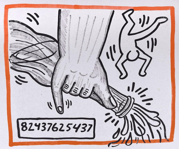 Keith Haring, Composition, Against All Odds, Limited Edition Lithograph