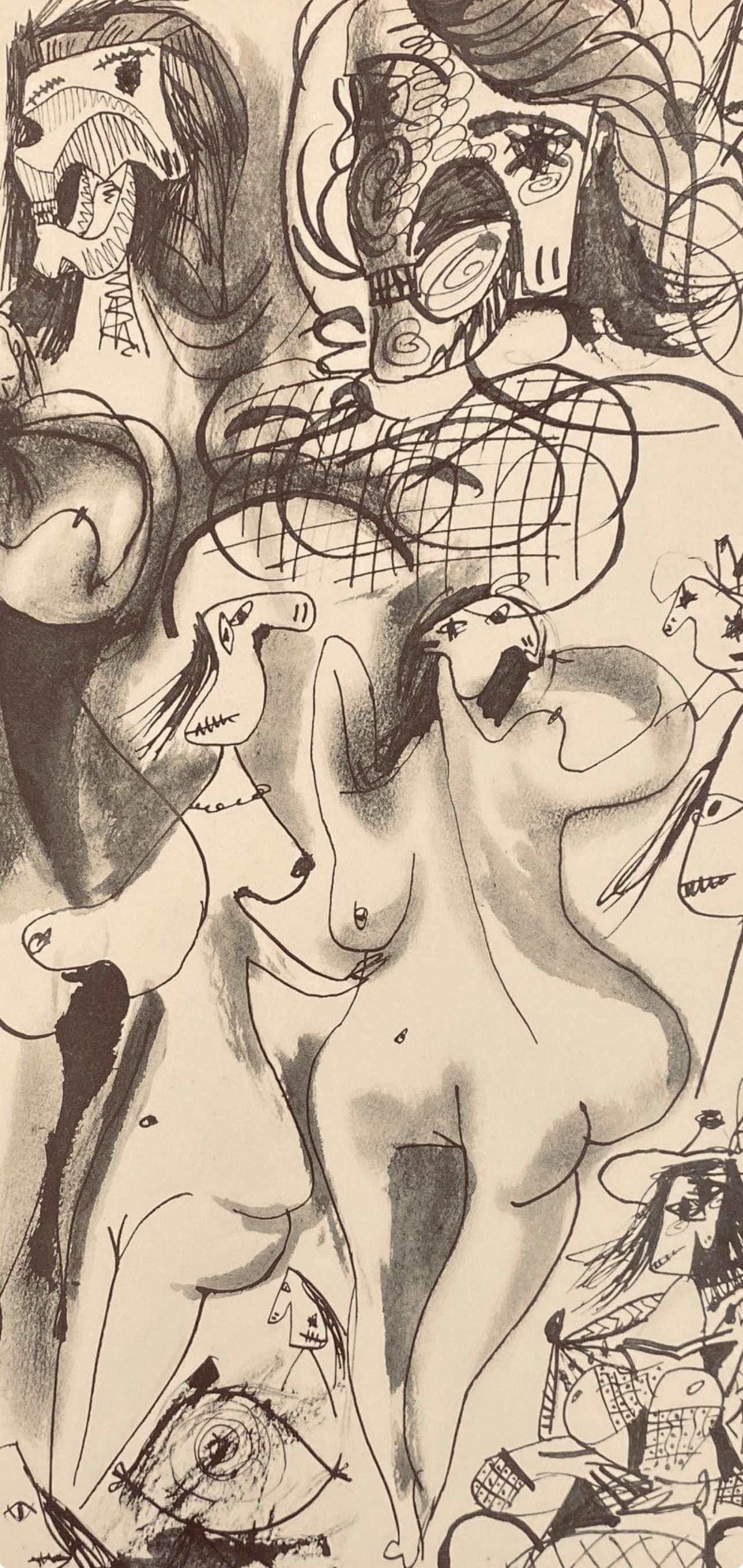 Pablo Picasso, Composition, Carnet de dessins de Picasso, Cahiers d’Art, Limited Edition Lithograph