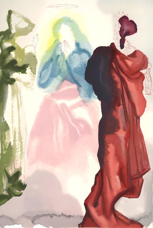 Salvador Dali, St. Bernard’s Prayer to the Virgin ((Michler/Löpsinger 1039-1138; Field 189-200), La Divine Comédie, Limited Edition Woodcut