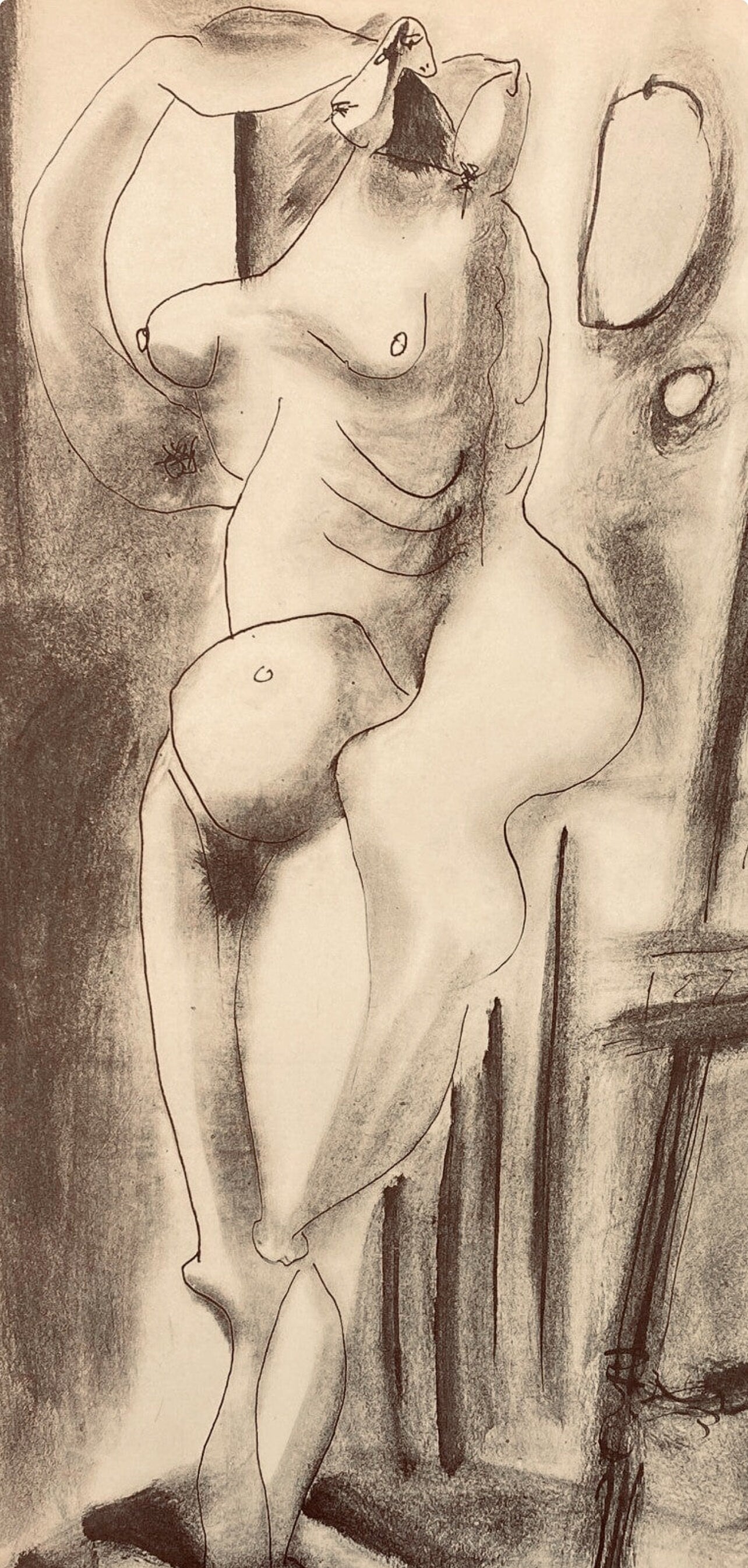 Pablo Picasso, Composition, Carnet de dessins de Picasso, Cahiers d’Art, Limited Edition Lithograph