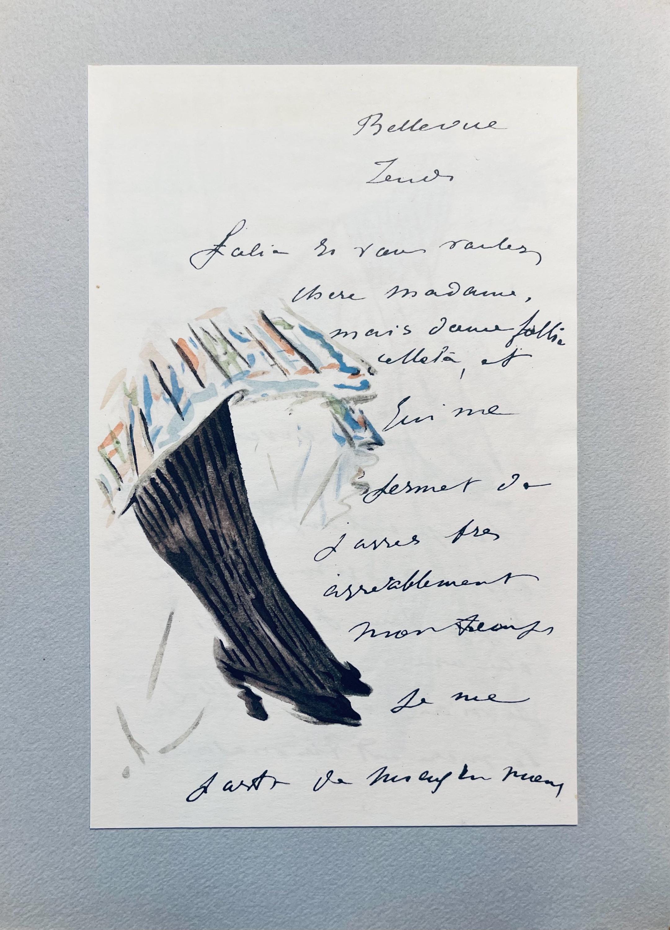 Édouard Manet, Composition, Édouard Manet, Letters with Aquarelles, Limited Edition Lithograph
