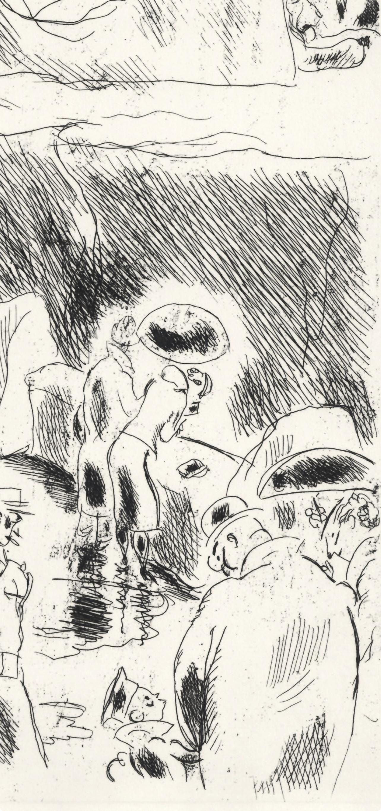 Gus Bofa, La Ménagerie du Jardin des Plantes, A La gloire à Paris, Limited Edition Etching