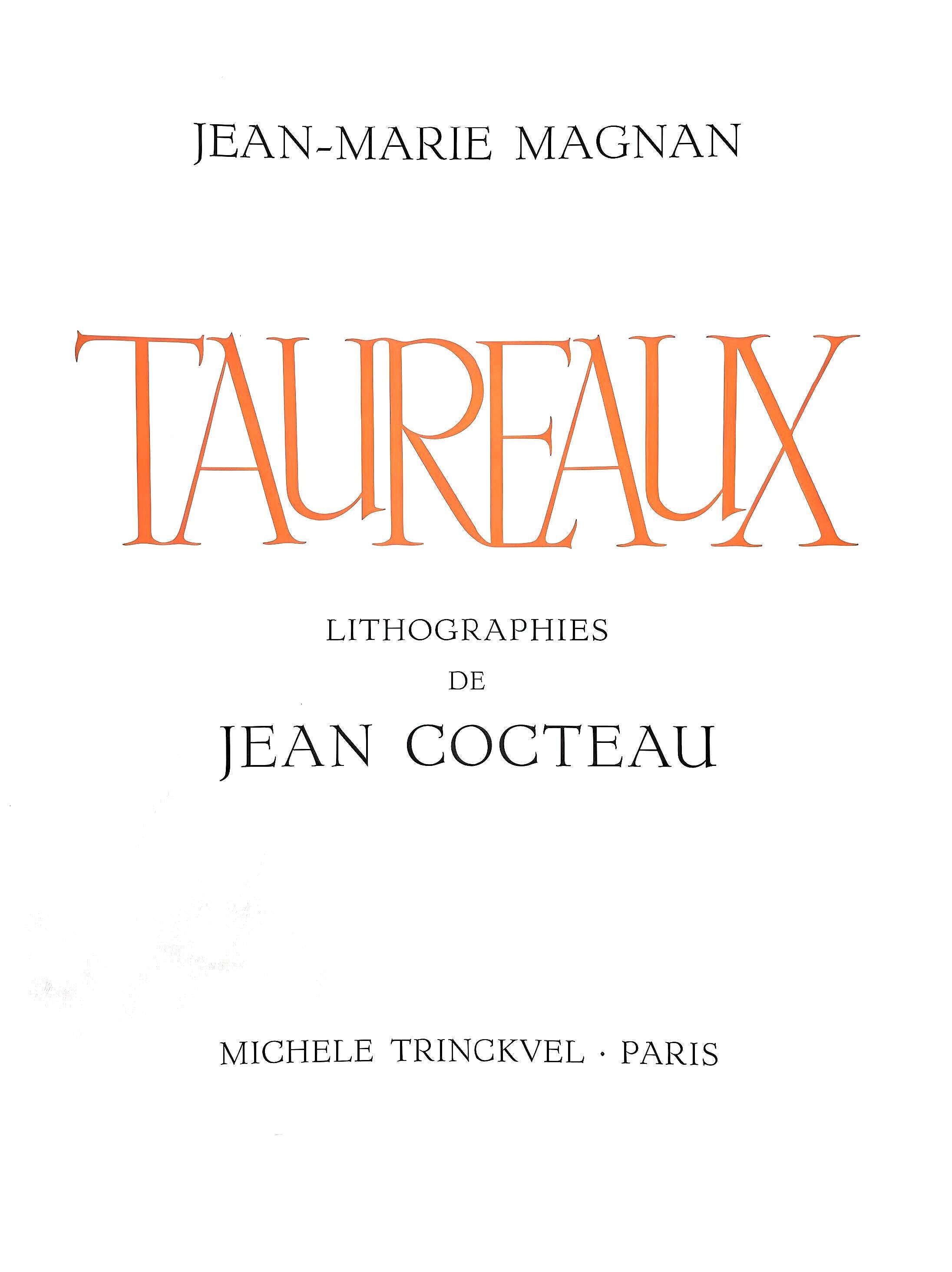 Jean Cocteau, Composition, Taureaux, Limited Edition Lithograph