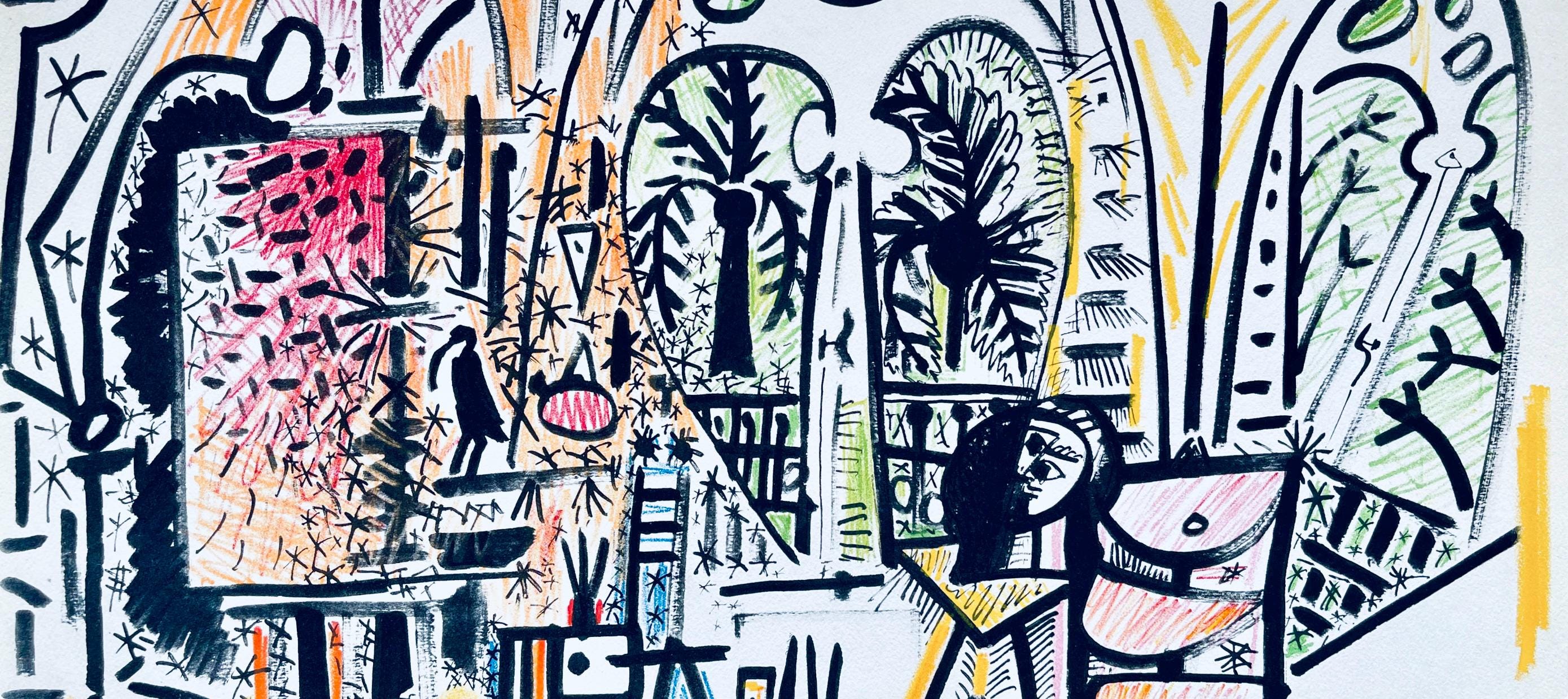 Pablo Picasso, Composition (Cramer 101), Carnet de la Californie, Limited Edition Lithograph