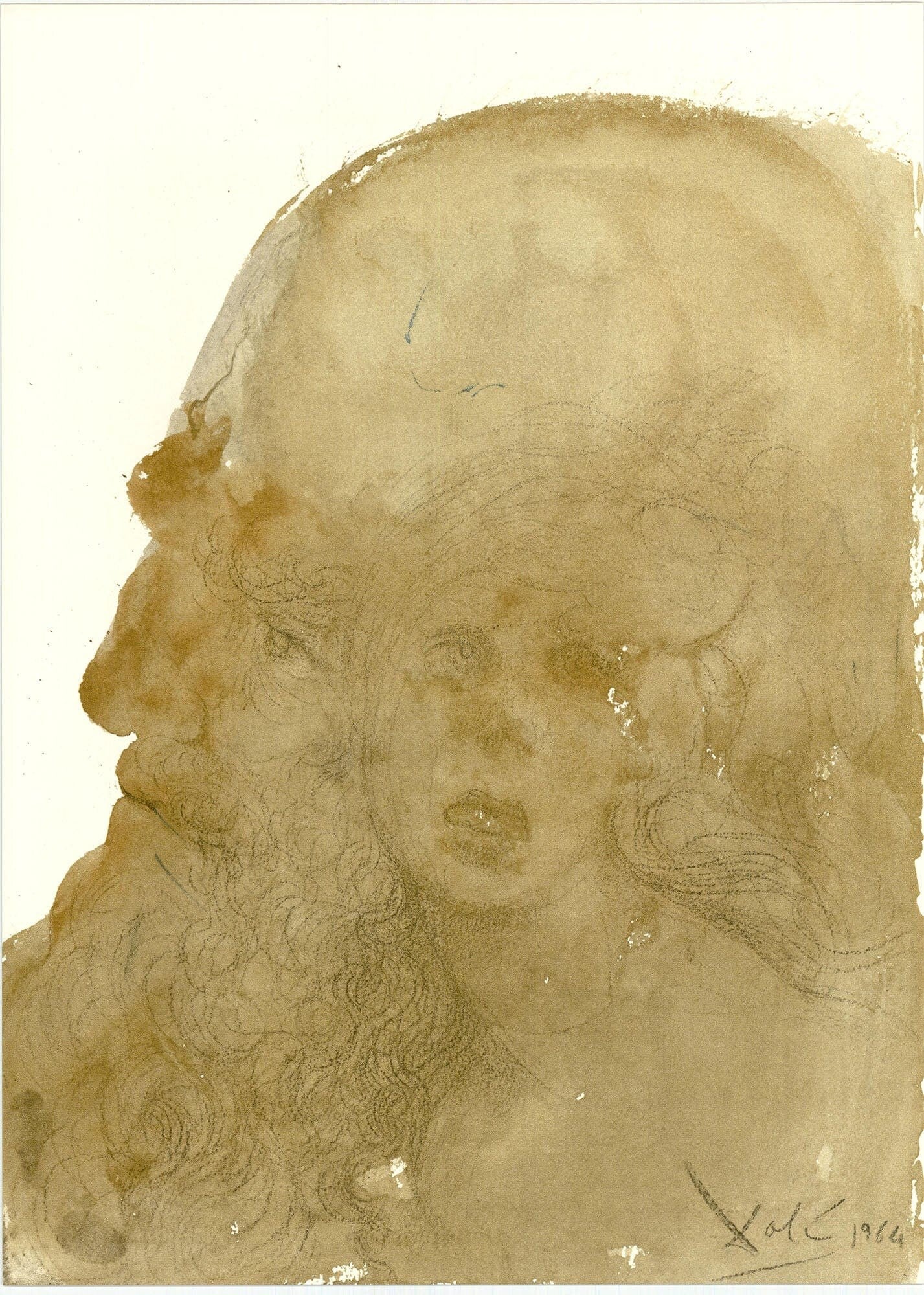 Salvador Dali, Composition (Michler/Löpsinger 1600; Field 69-3), Biblia Sacra, Limited Edition Lithograph