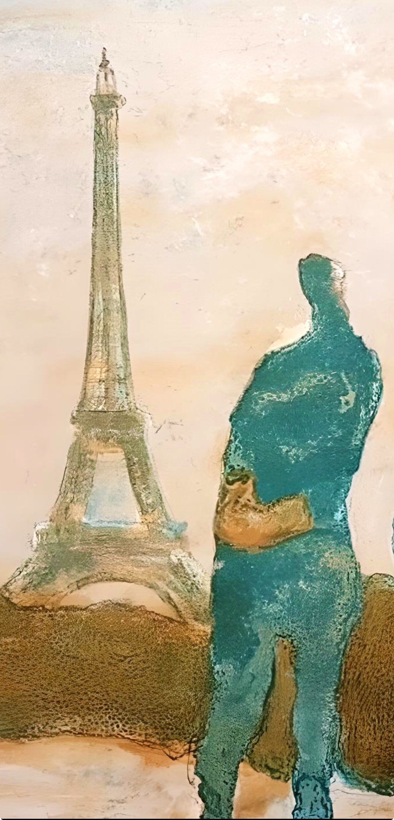 Jacques Van Den Bussche, La Tour Eiffel, Au Temps de Paris Seine, Limited Edition Lithograph