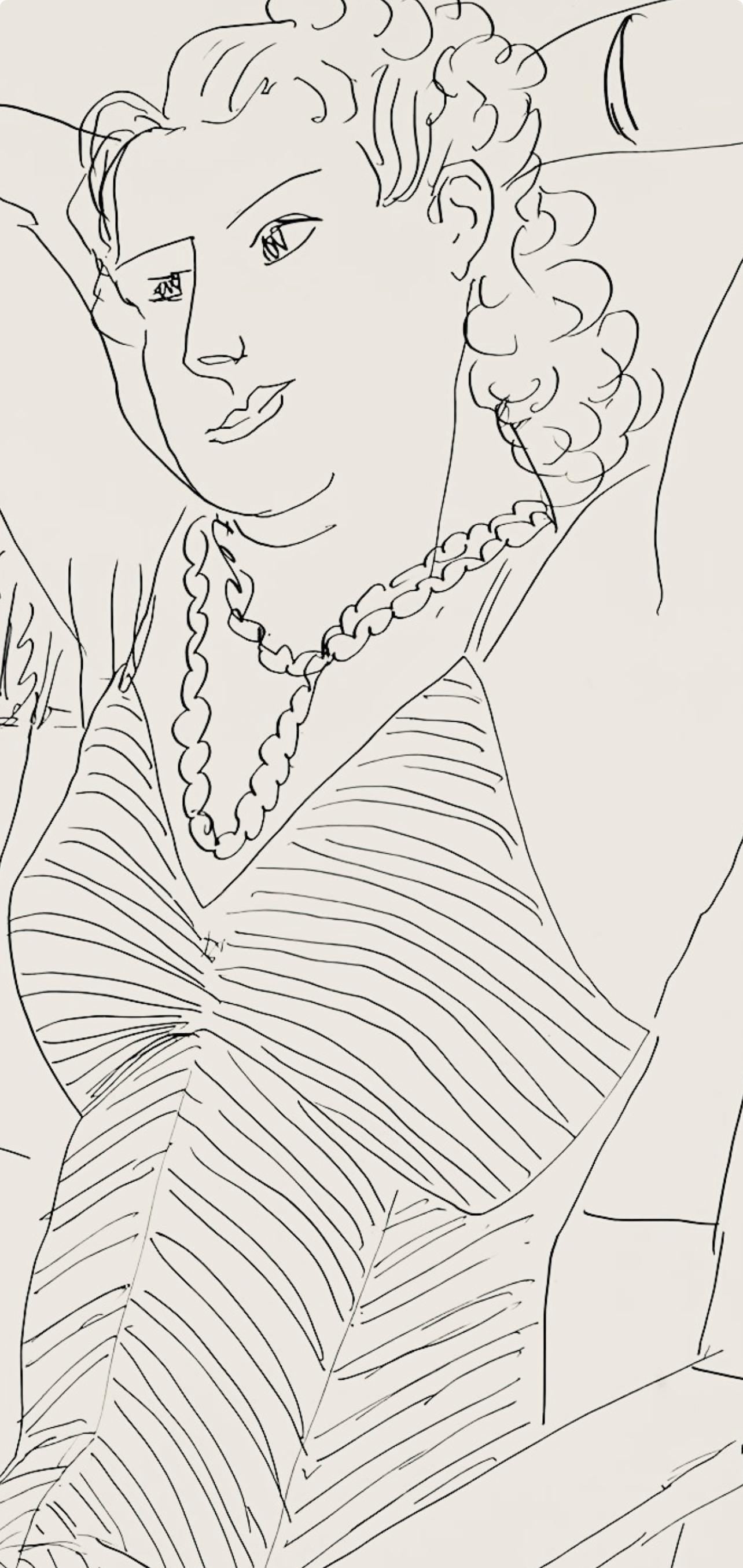 Henri Matisse, Série P, var. 4 (Duthuit 9), Henri Matisse, Dessins, Thèmes et variations, Limited Edition Lithograph