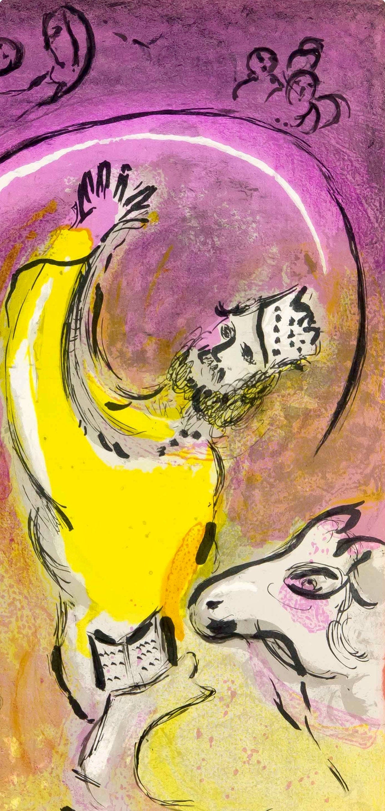 Marc Chagall, Solomon (Mourlot 117-46; Cramer 25), Drawings from the Bible by Marc Chagall, Verve: Revue, Limited Edition Lithograph