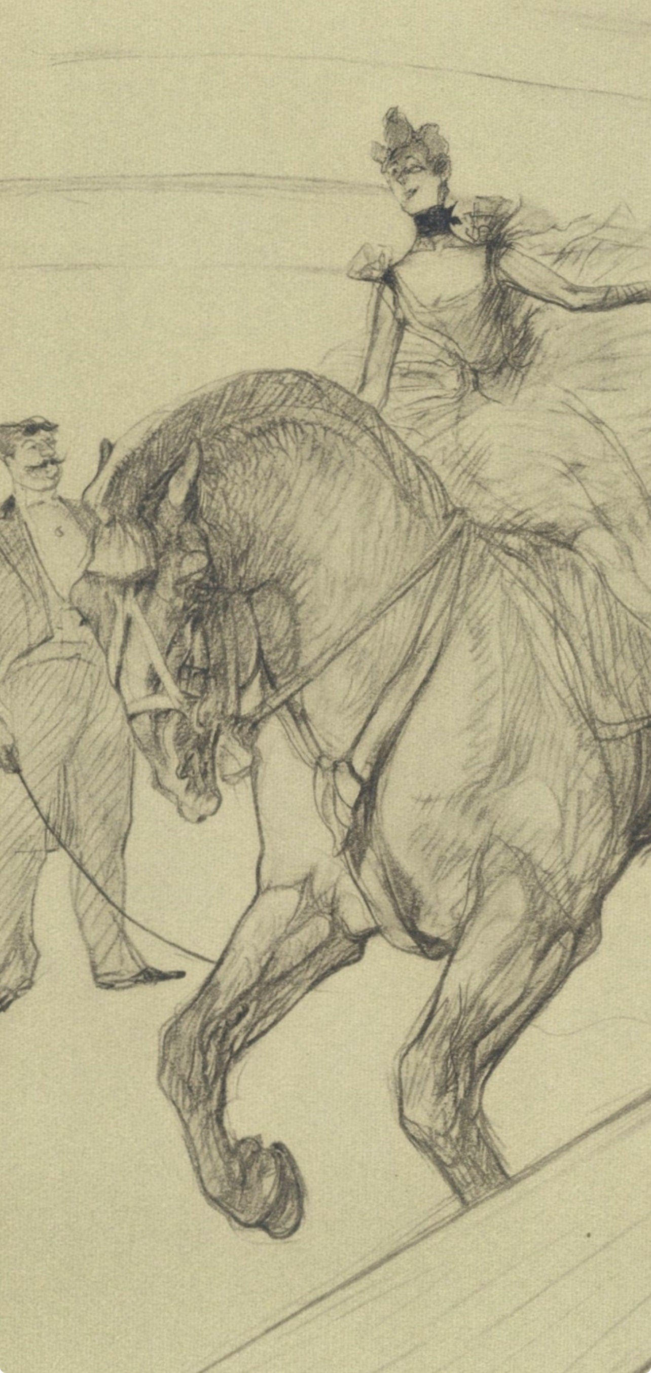 Henri de Toulouse-Lautrec, Travail sans selle, The Circus by Toulouse-Lautrec, Limited Edition Lithograph