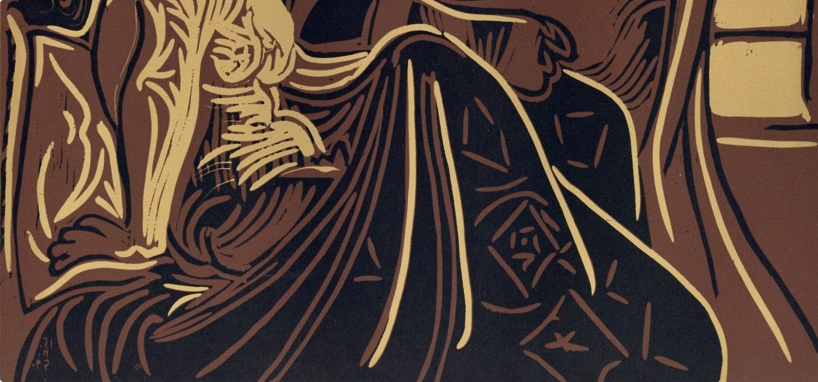 Pablo Picasso, Morning: Two Waking Women (Orozco 214), Grabados al linóleo, Limited Edition Linocut