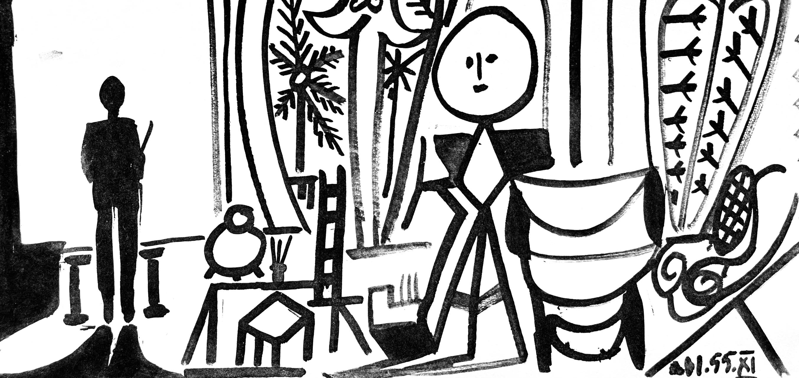 Pablo Picasso, Composition (Cramer 101), Carnet de la Californie, Limited Edition Lithograph